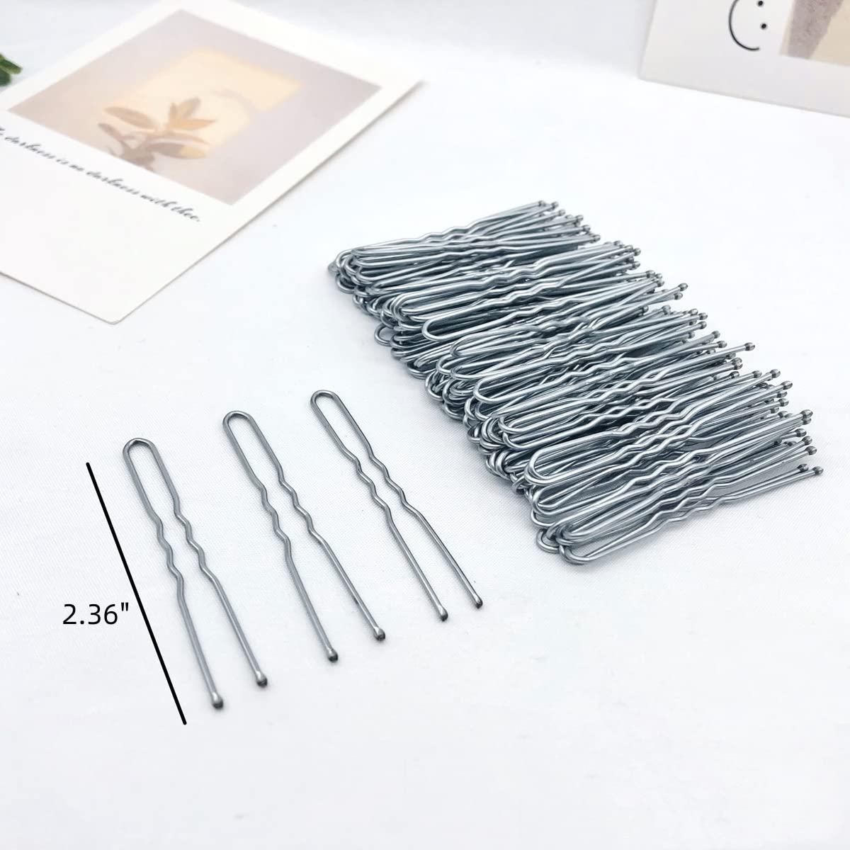 Pasadores de Pelo TAPBULL Plateados en Forma de U - 60 Pcs