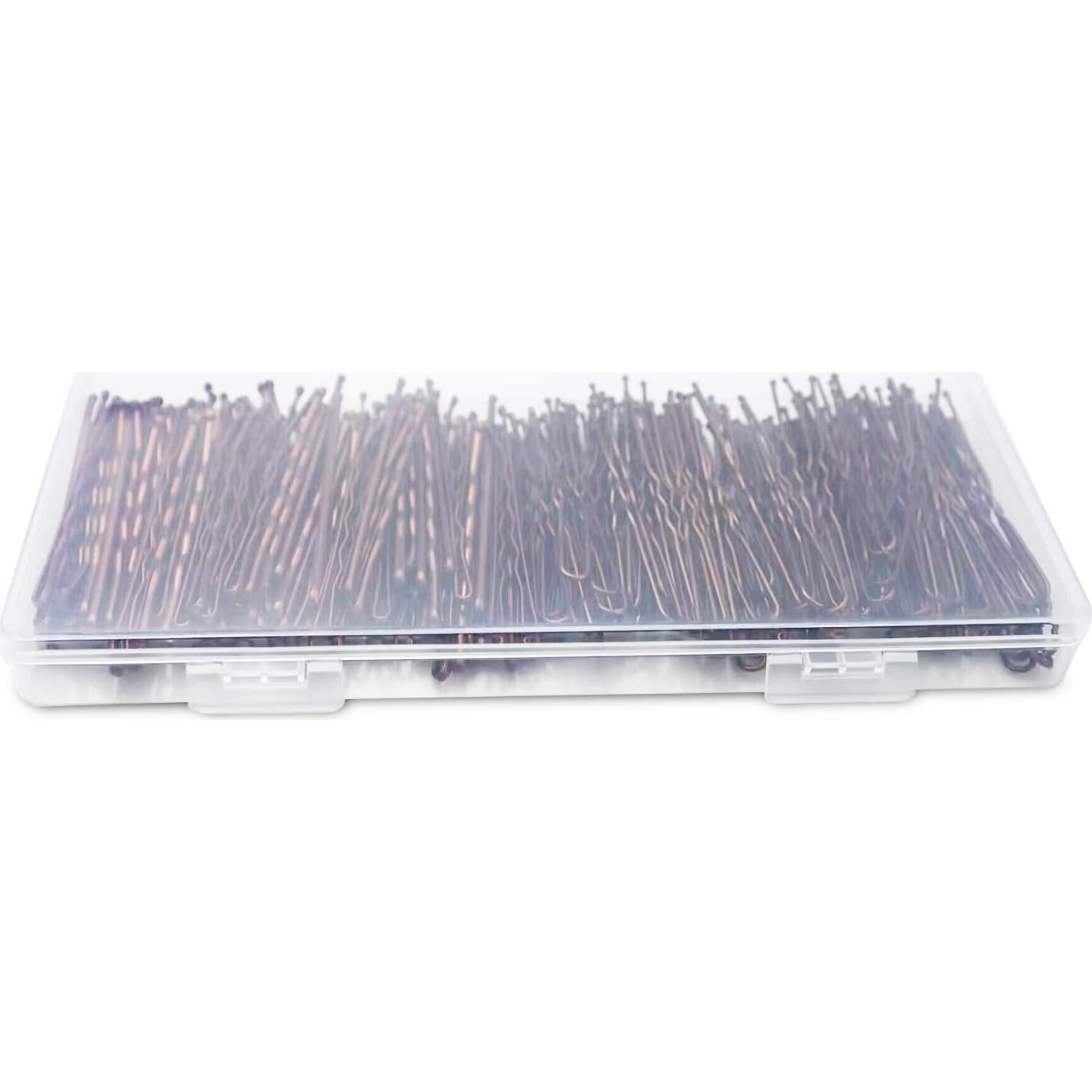 200 Pinzas para el Cabello AITRAI Marrones y en Forma de U 6.1 cm