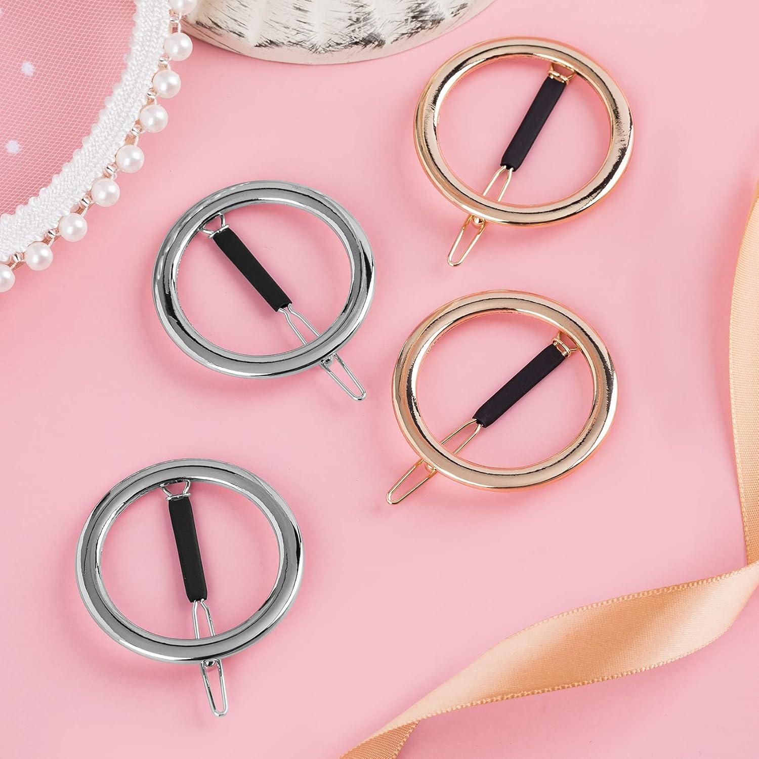 Clip de Cabello Minimalista PAGOW 4 Pcs Oro y Plata