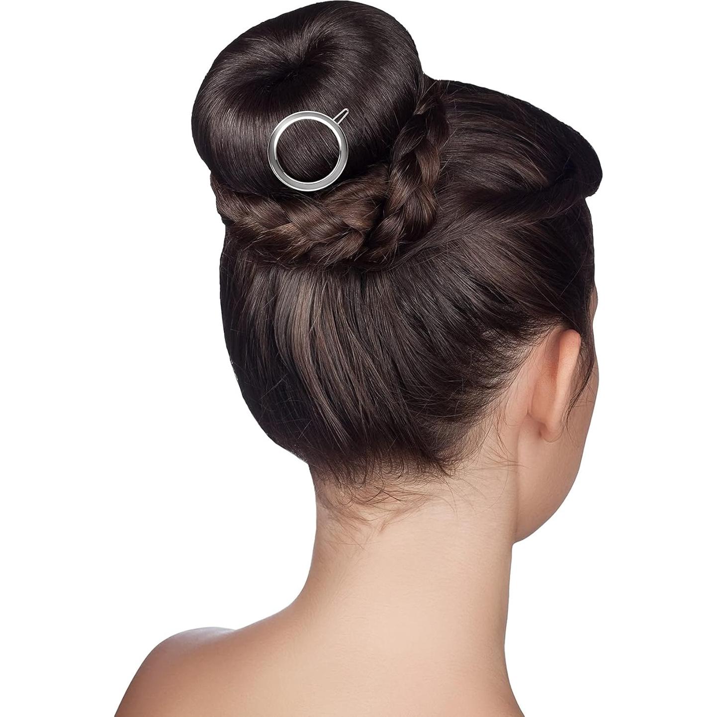 Clip de Cabello Minimalista PAGOW 4 Pcs Oro y Plata