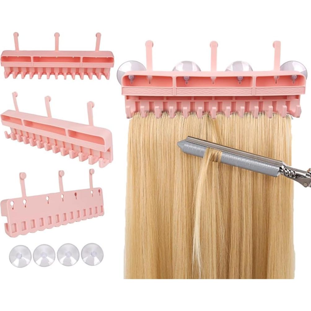 Soporte para Extensiones de Cabello SPEALLOY Rosa Silicona 360g