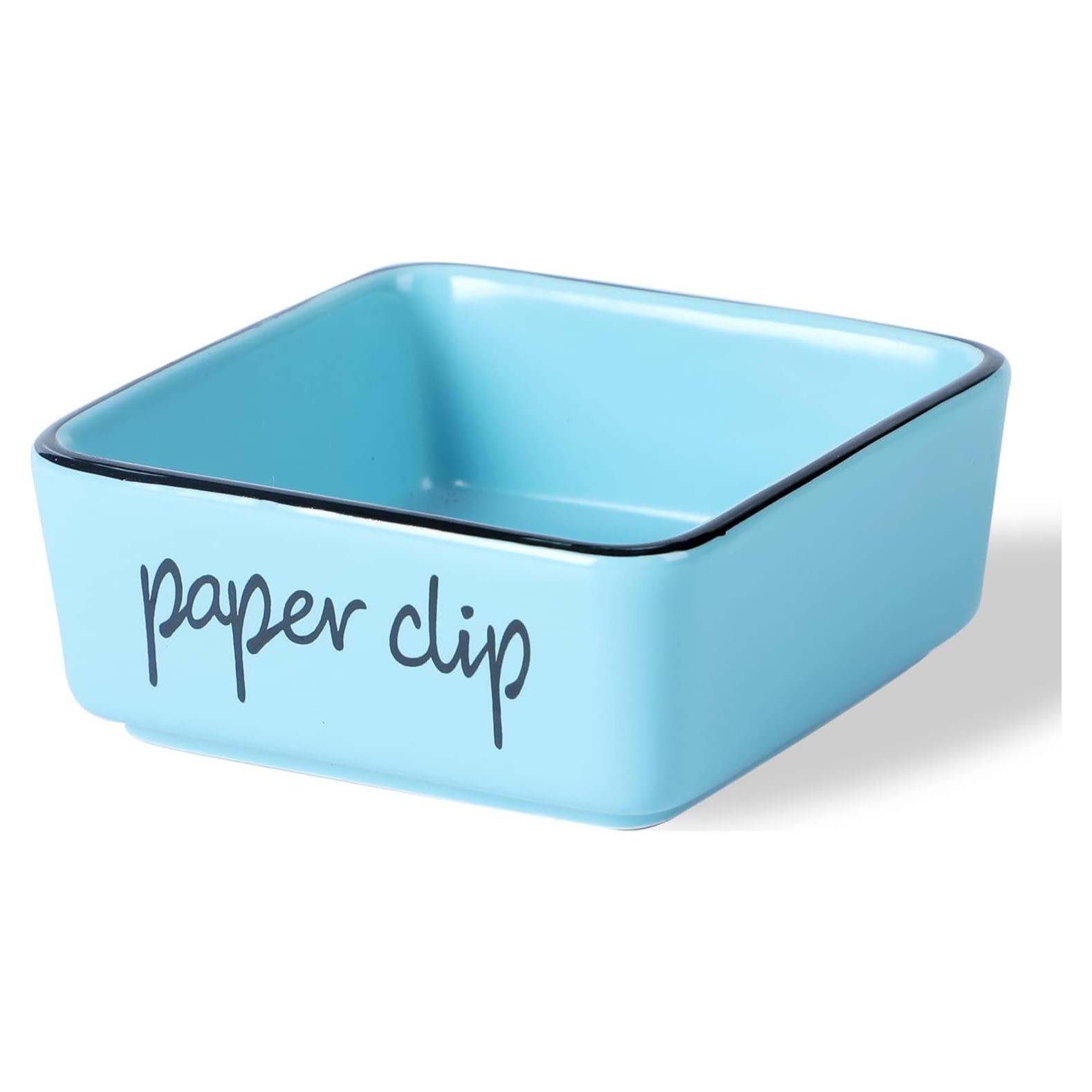 Soporte de Clips de Papel Cerámica ONTUBE Turquesa 8.4 cm