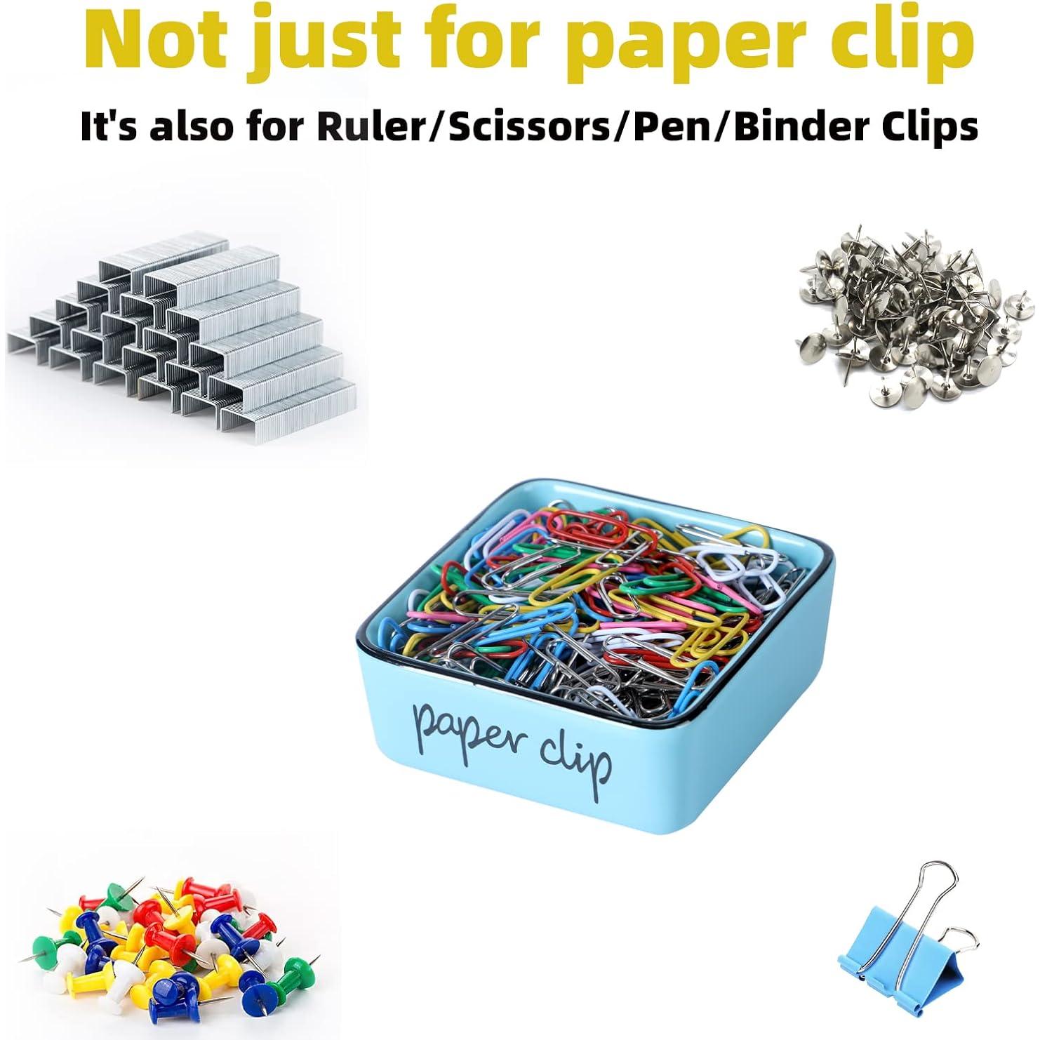 Soporte de Clips de Papel Cerámica ONTUBE Turquesa 8.4 cm