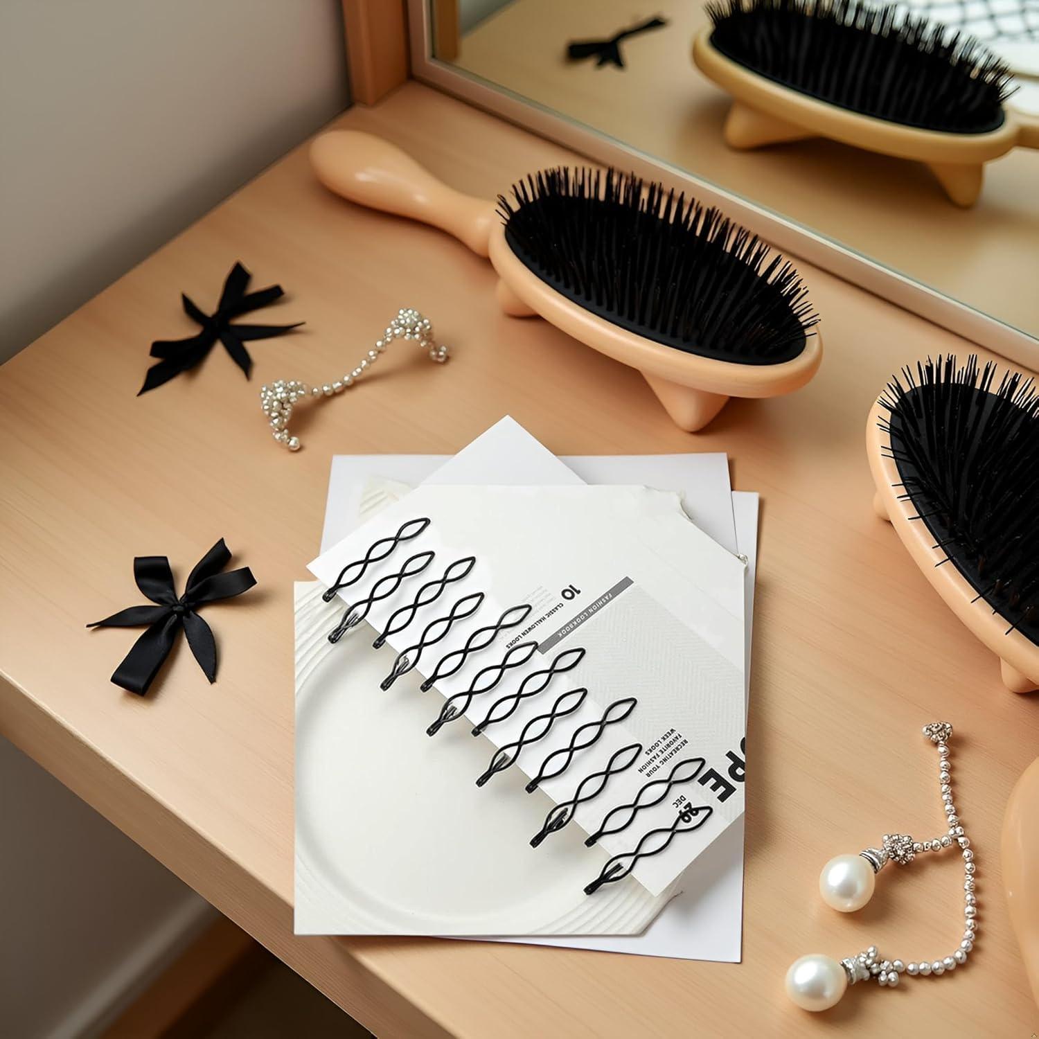 36 Pinzas de Pelo Negras Mini Clip JJLFresheners 2.54 cm