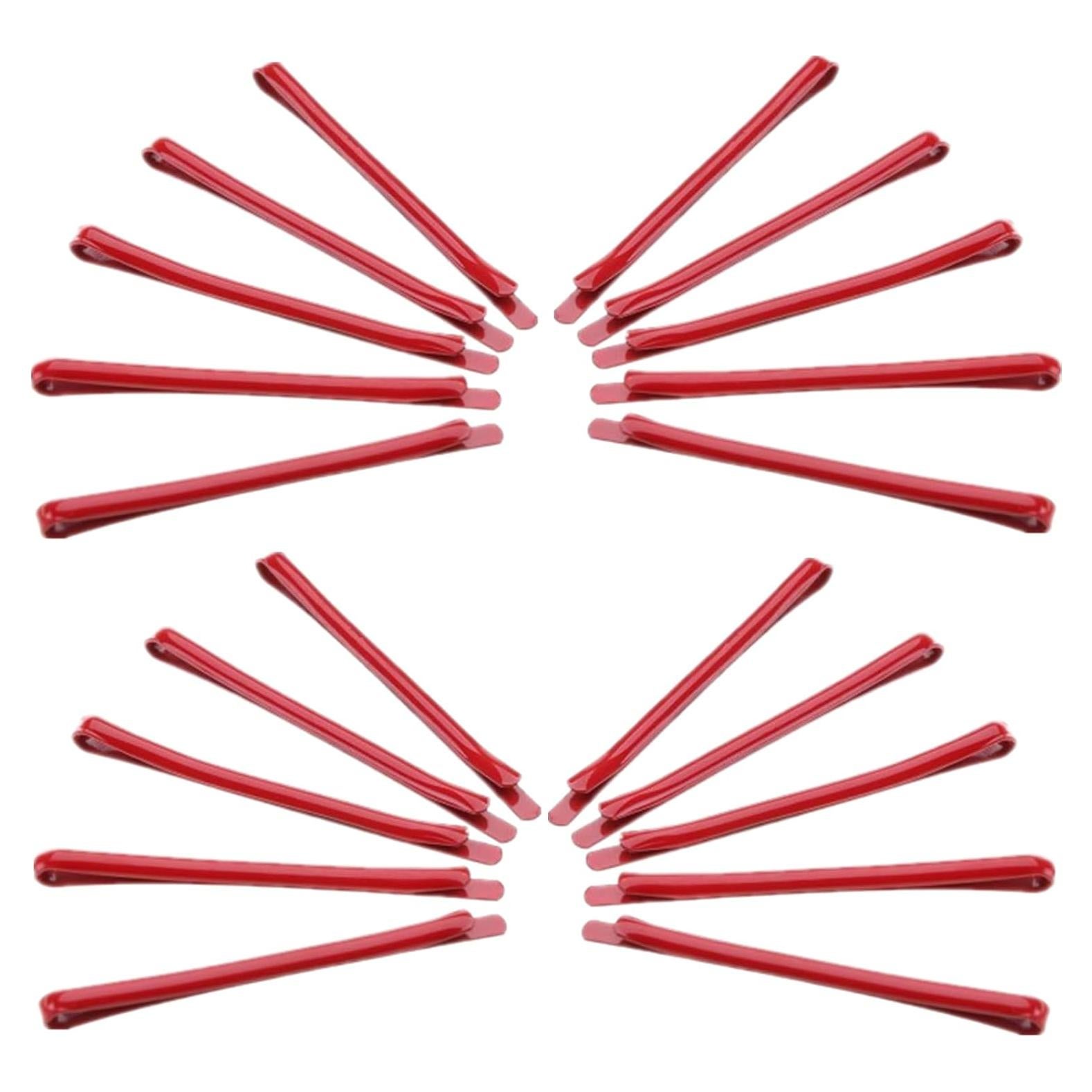 Pinzas para flequillo Bangs Shuaigetoao 20 piezas rojas