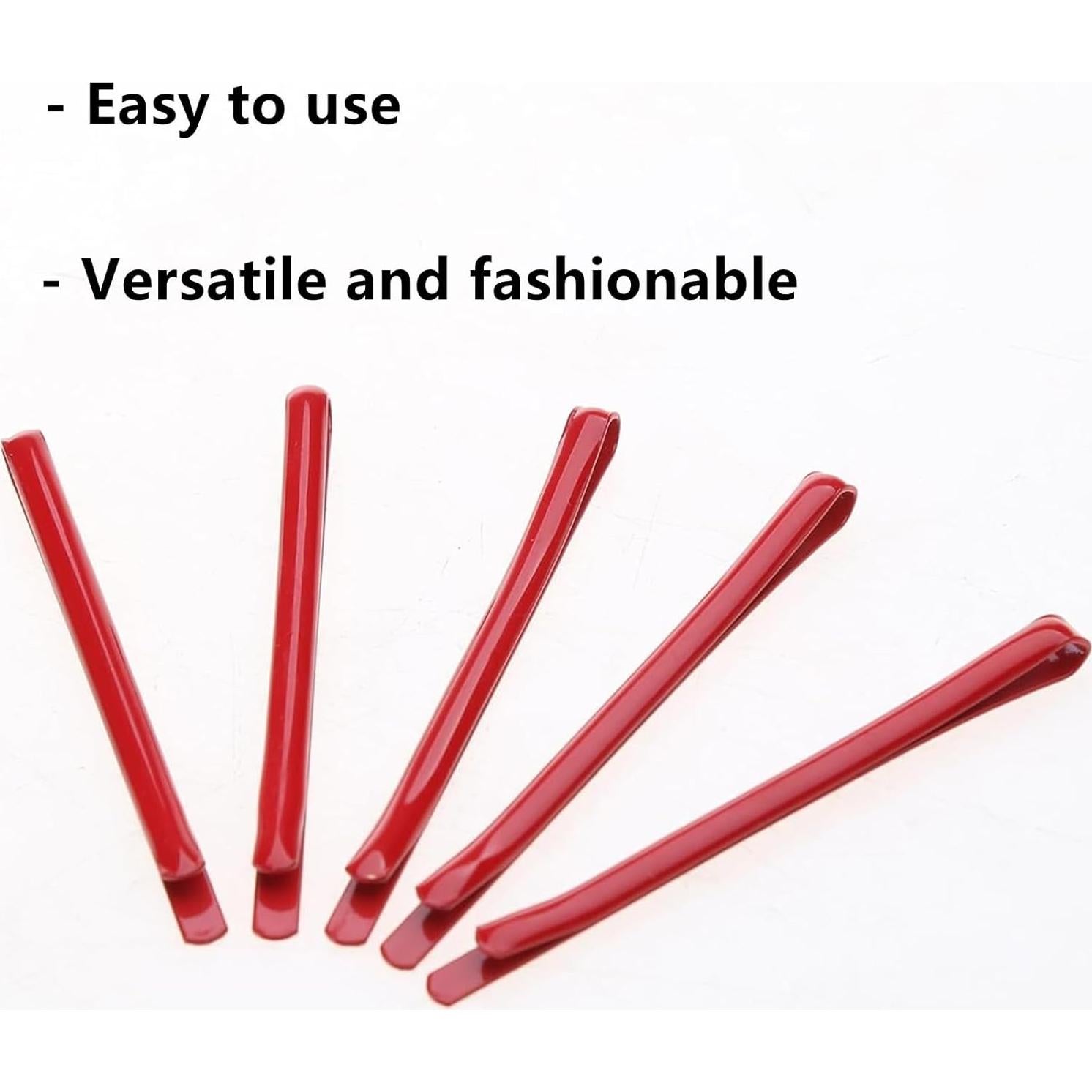 Pinzas para flequillo Bangs Shuaigetoao 20 piezas rojas