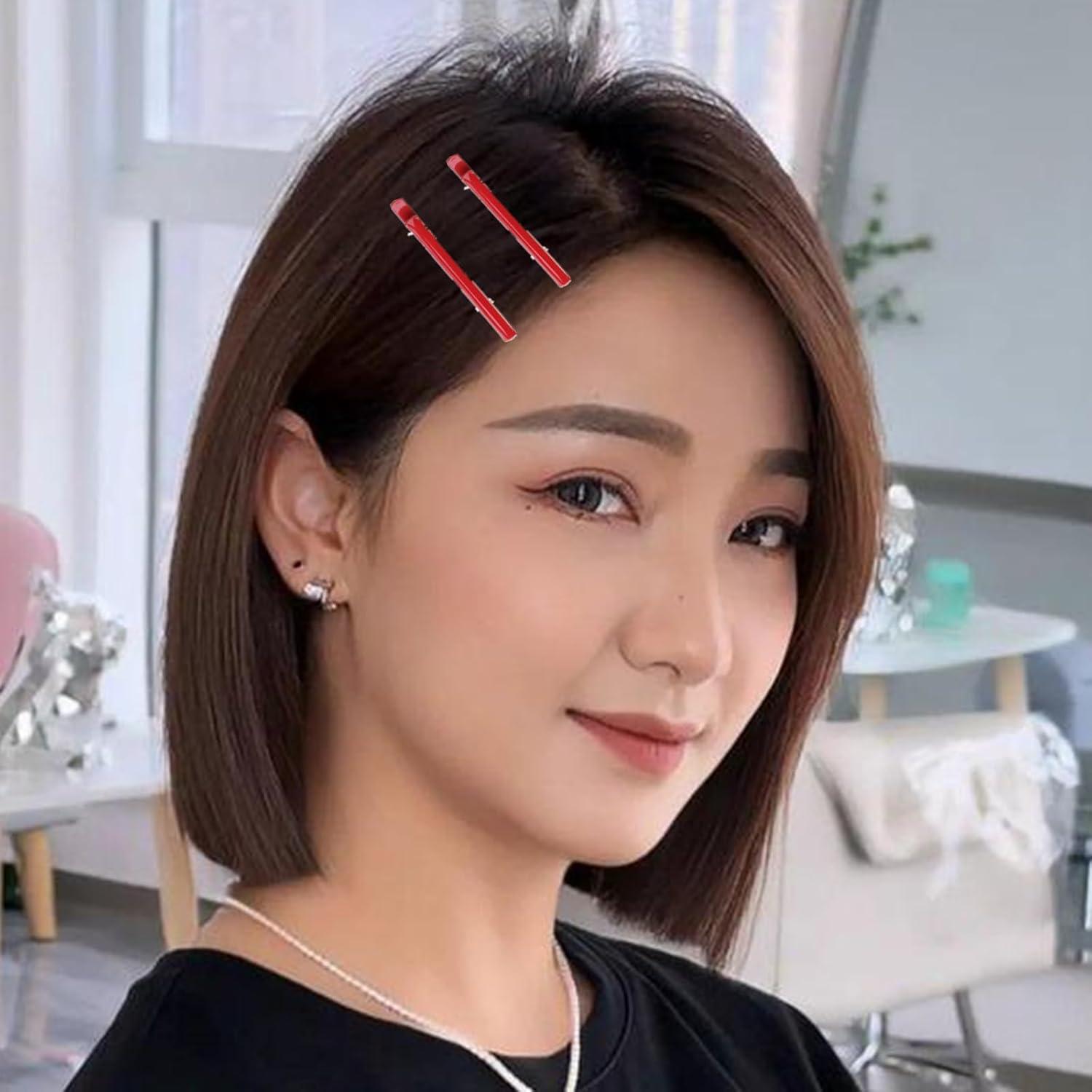 Pinzas para flequillo Bangs Shuaigetoao 20 piezas rojas