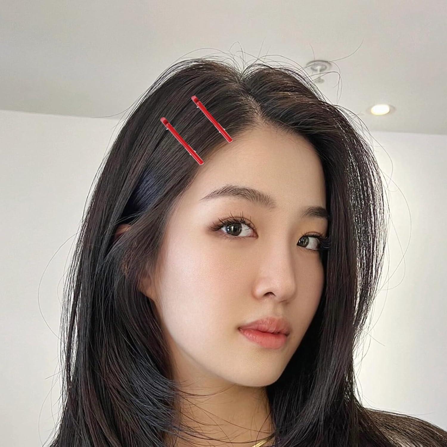 Pinzas para flequillo Bangs Shuaigetoao 20 piezas rojas