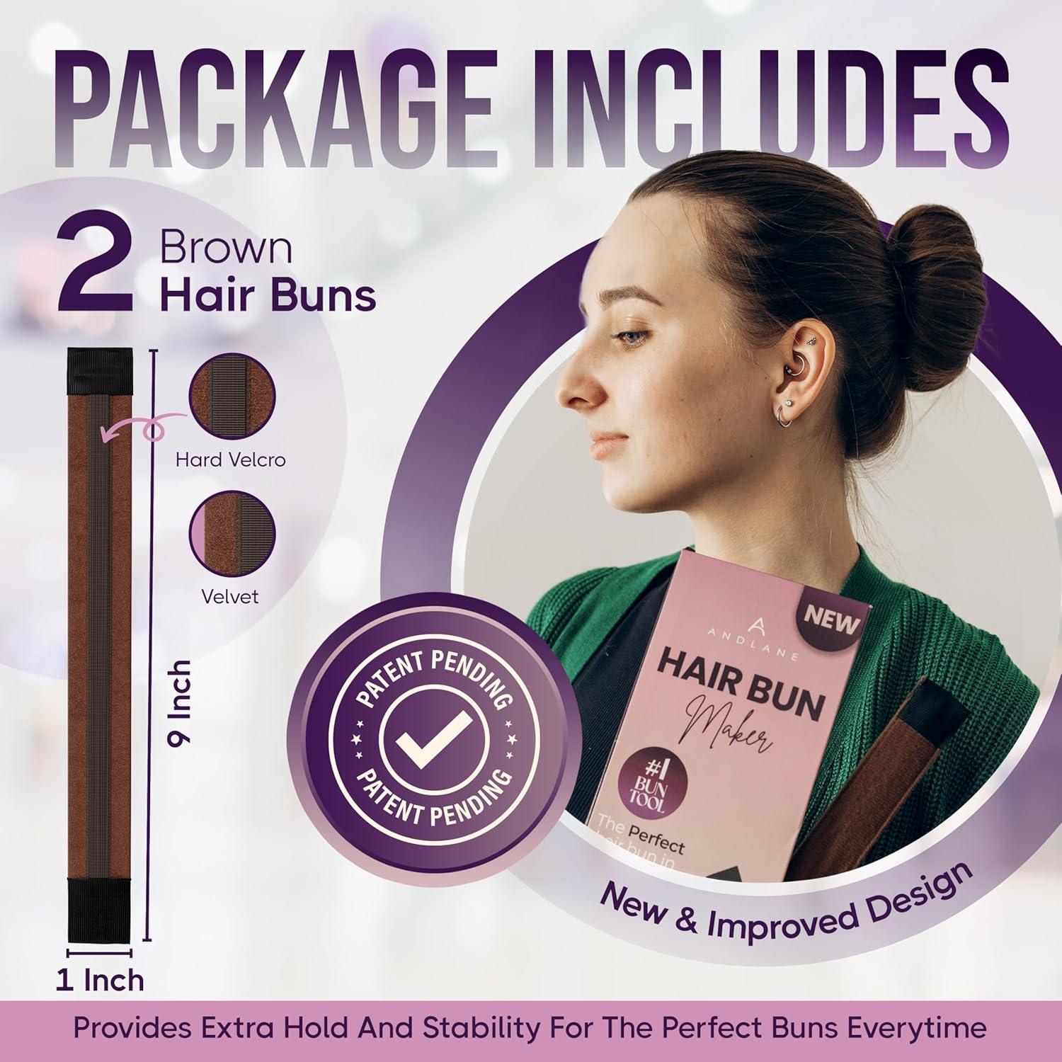 Hacedor de moño Andlane marrón - Clip fácil para cabello