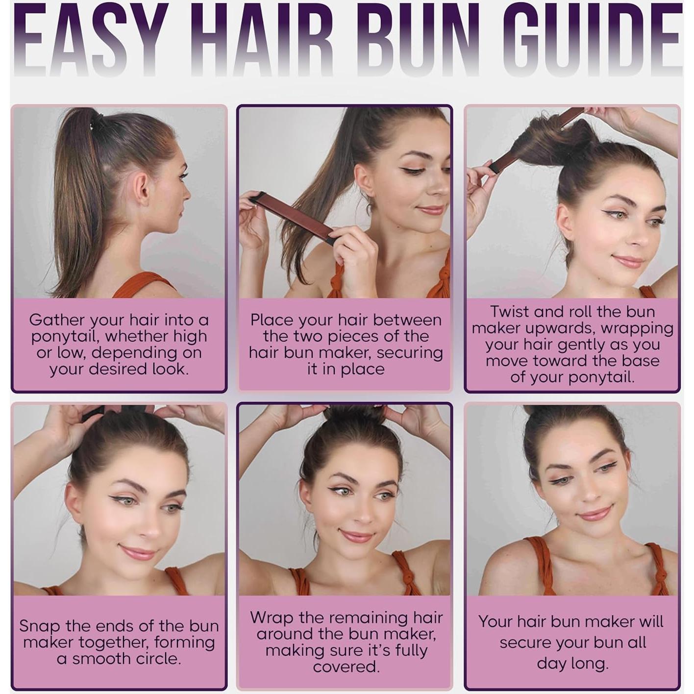 Hacedor de moño Andlane marrón - Clip fácil para cabello