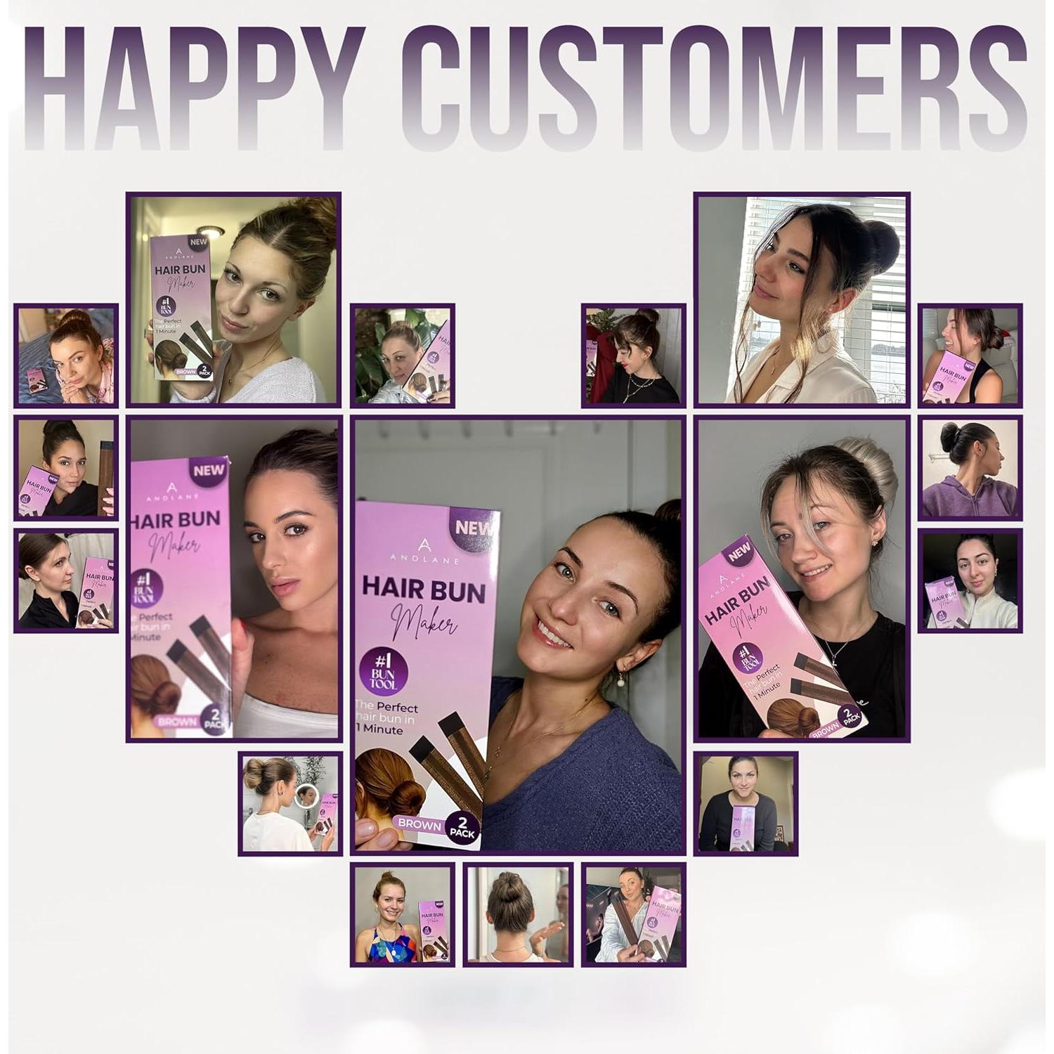 Hacedor de moño Andlane marrón - Clip fácil para cabello