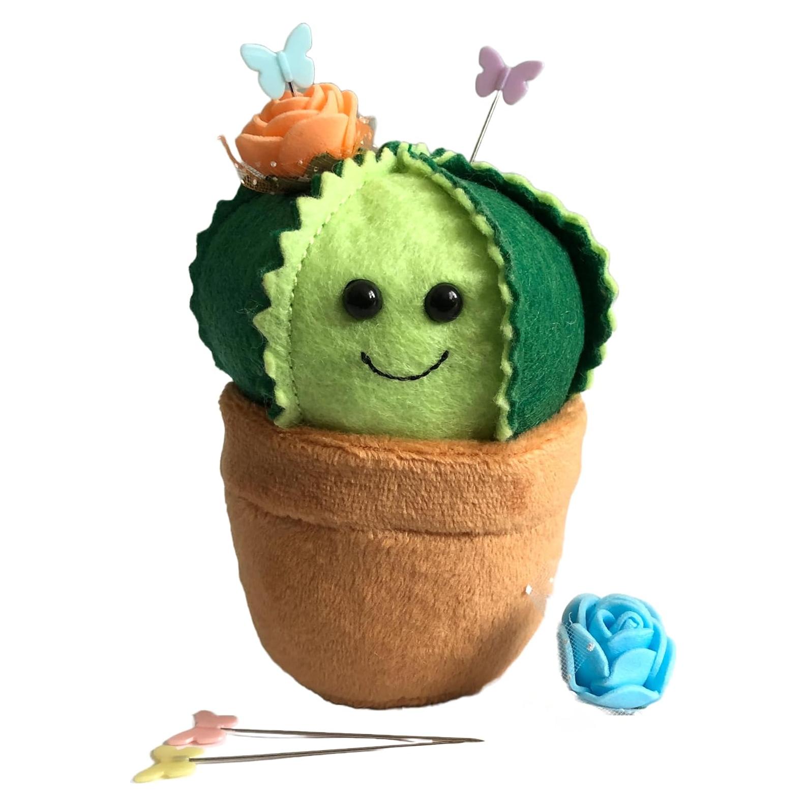 Alfiletero Cactus BusyPet con Alfileres de Mariposa 7x7x9cm