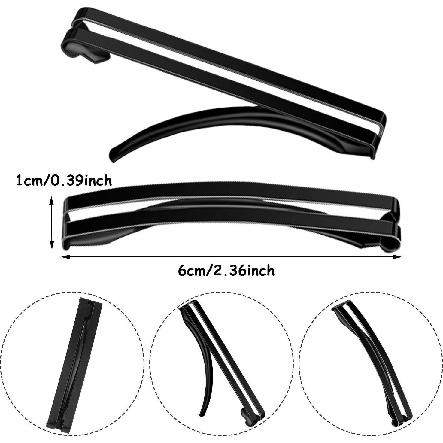 48 Clips de Pelo de Metal Antideslizantes WILLBOND 6x1 cm