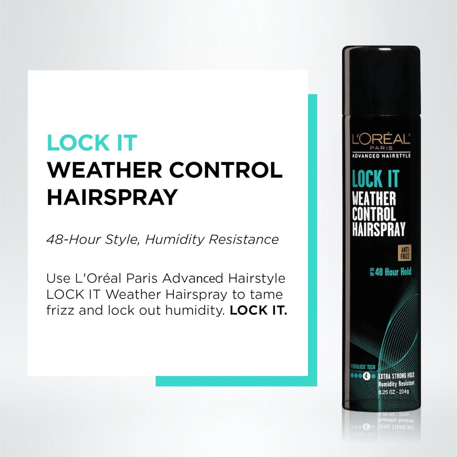L'Oréal Paris Spray Fijador Extra Fuerte 234 g - Anti-Frizz