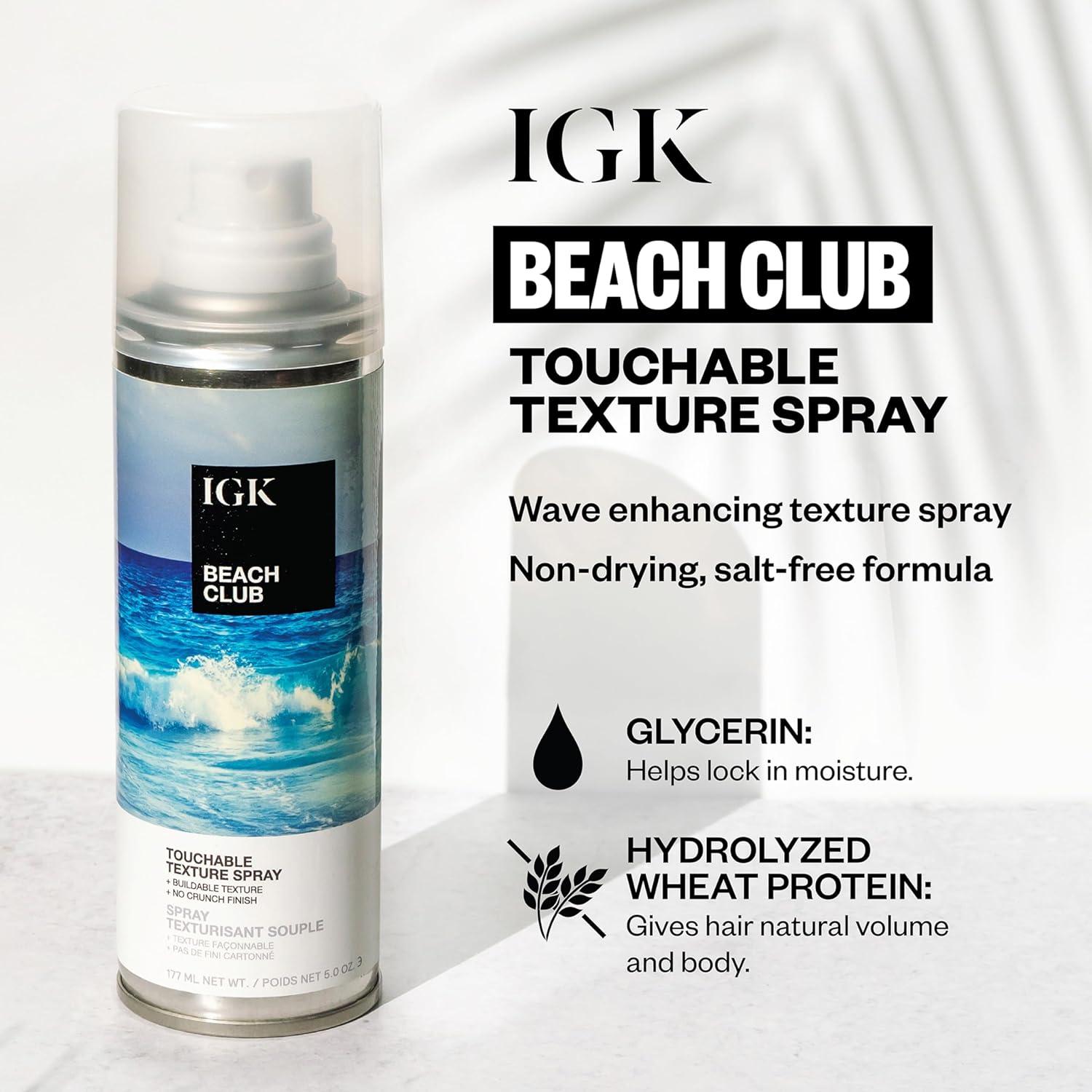 Spray de Textura Táctil IGK BEACH CLUB 50 ml - Volumen y Sujeción