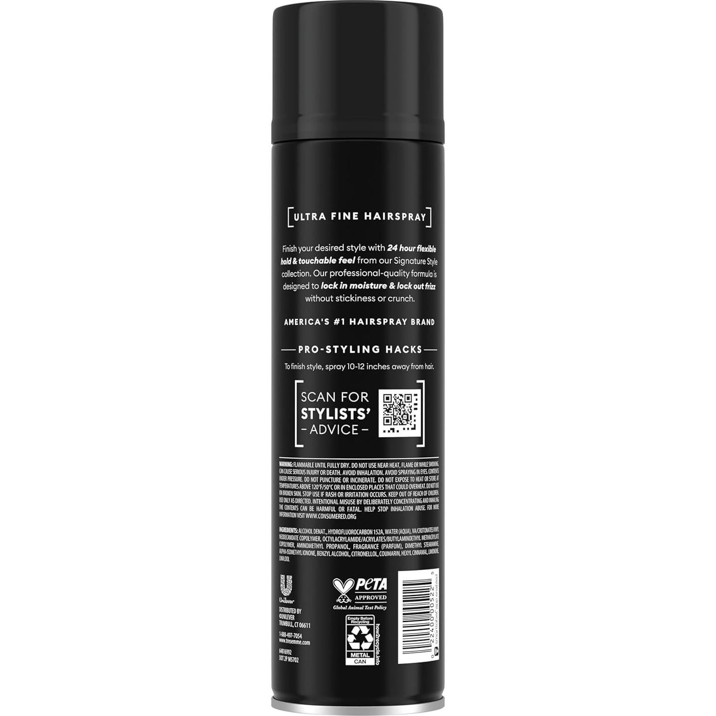 TRESemmé Spray Fijador Ultra Fino 311g Paquete de 6 - Sujeción Flexible