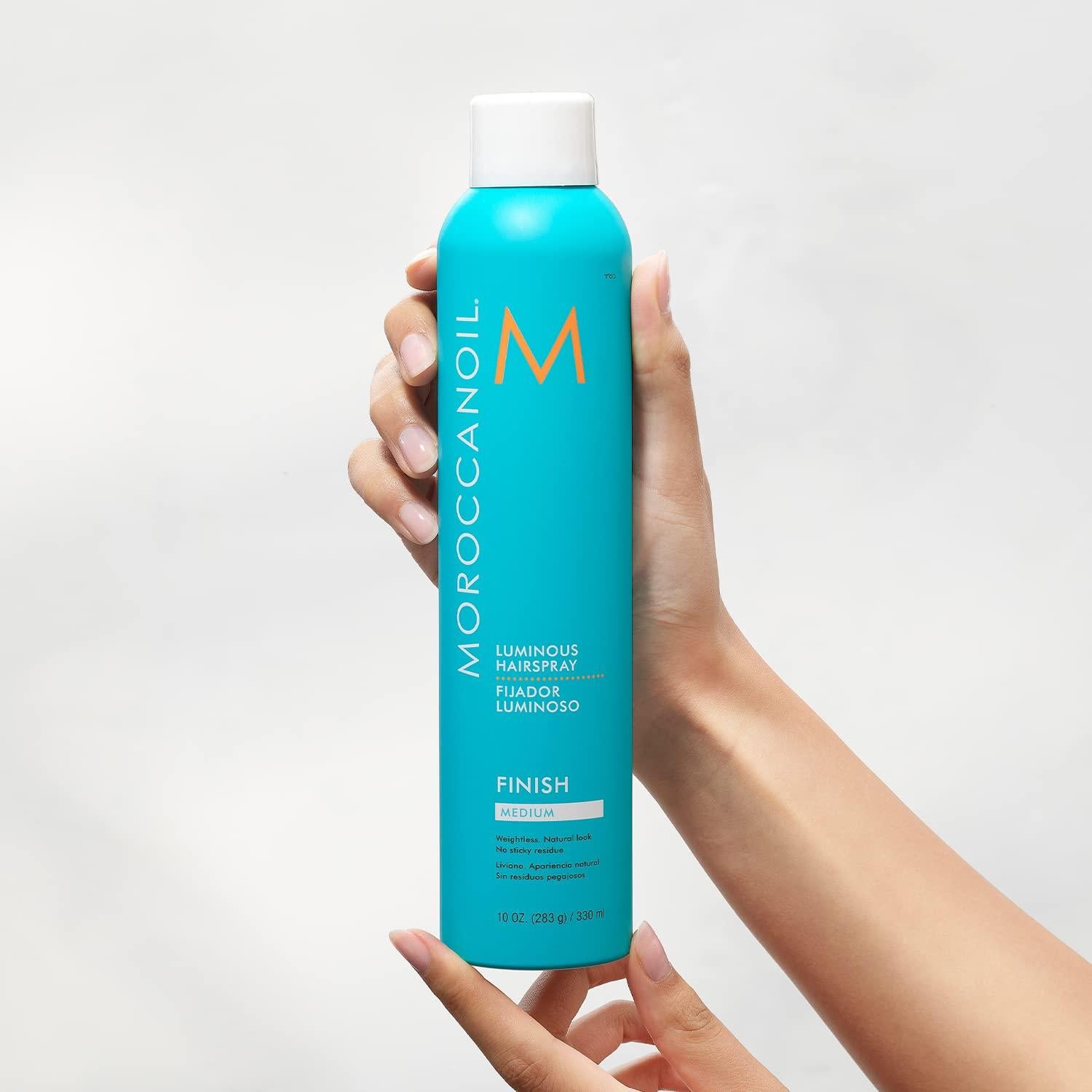 Laca Luminosa Moroccanoil Media 400ml - Sujeción Ligera y Brillo