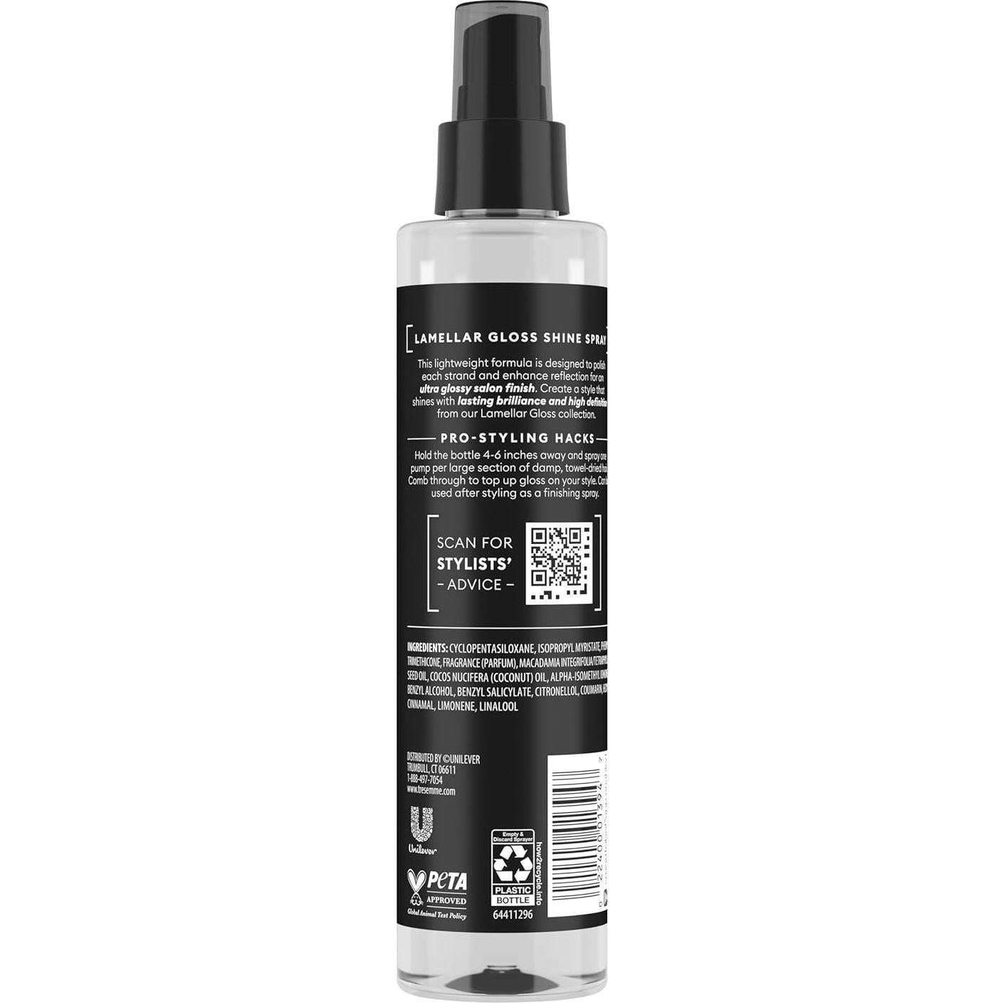 Spray de Brillo Lamellar TRESemmé 173g - Brillo Ultra Duradero