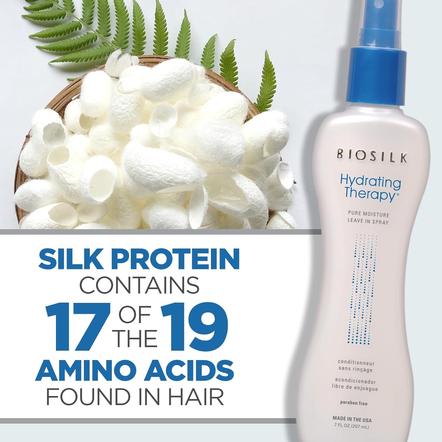 BioSilk Spray Hidratante Sin Enjuague 236.6 g - Protección Frizz