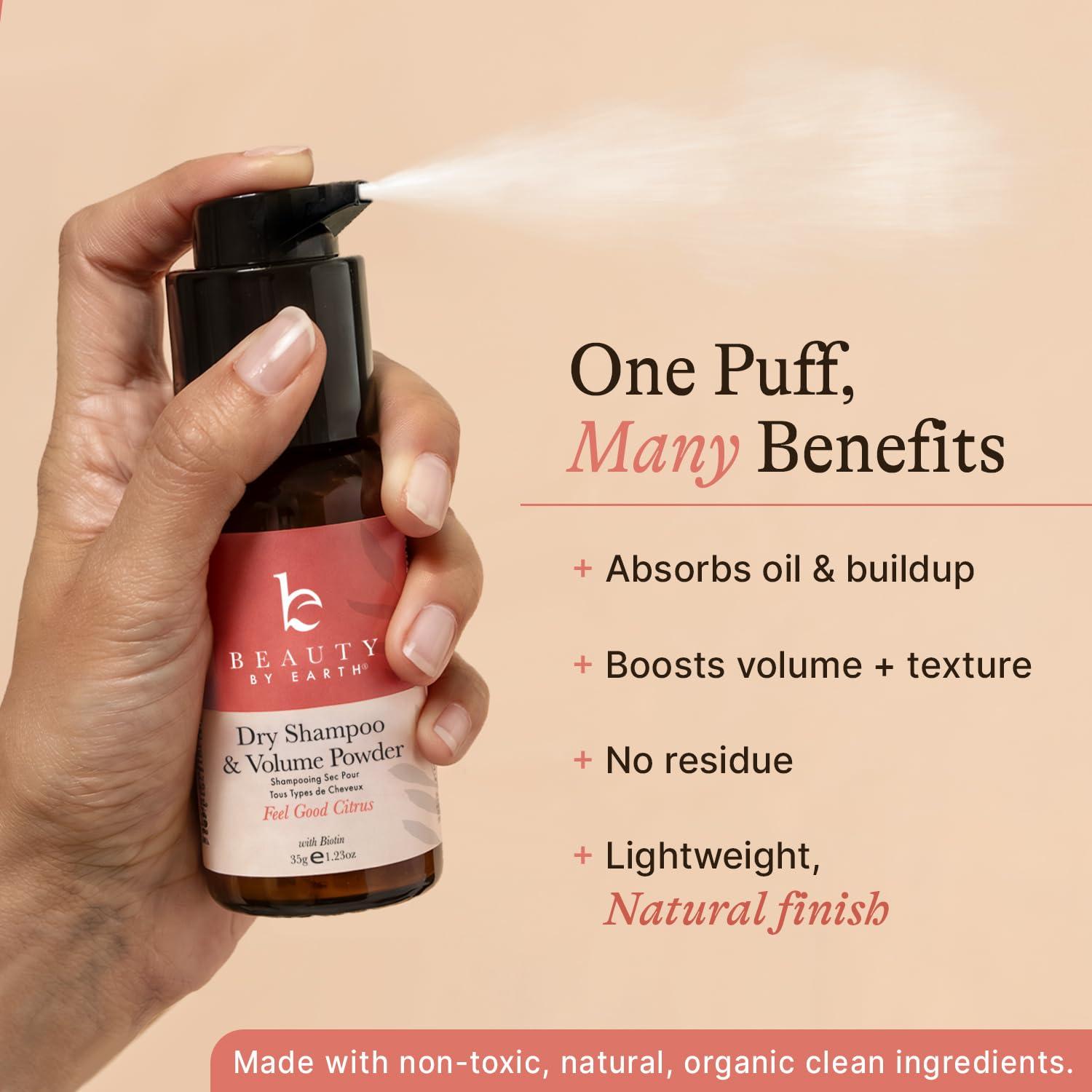 Polvo de Champú Seco Beauty by Earth 34.9g - Voluminizador
