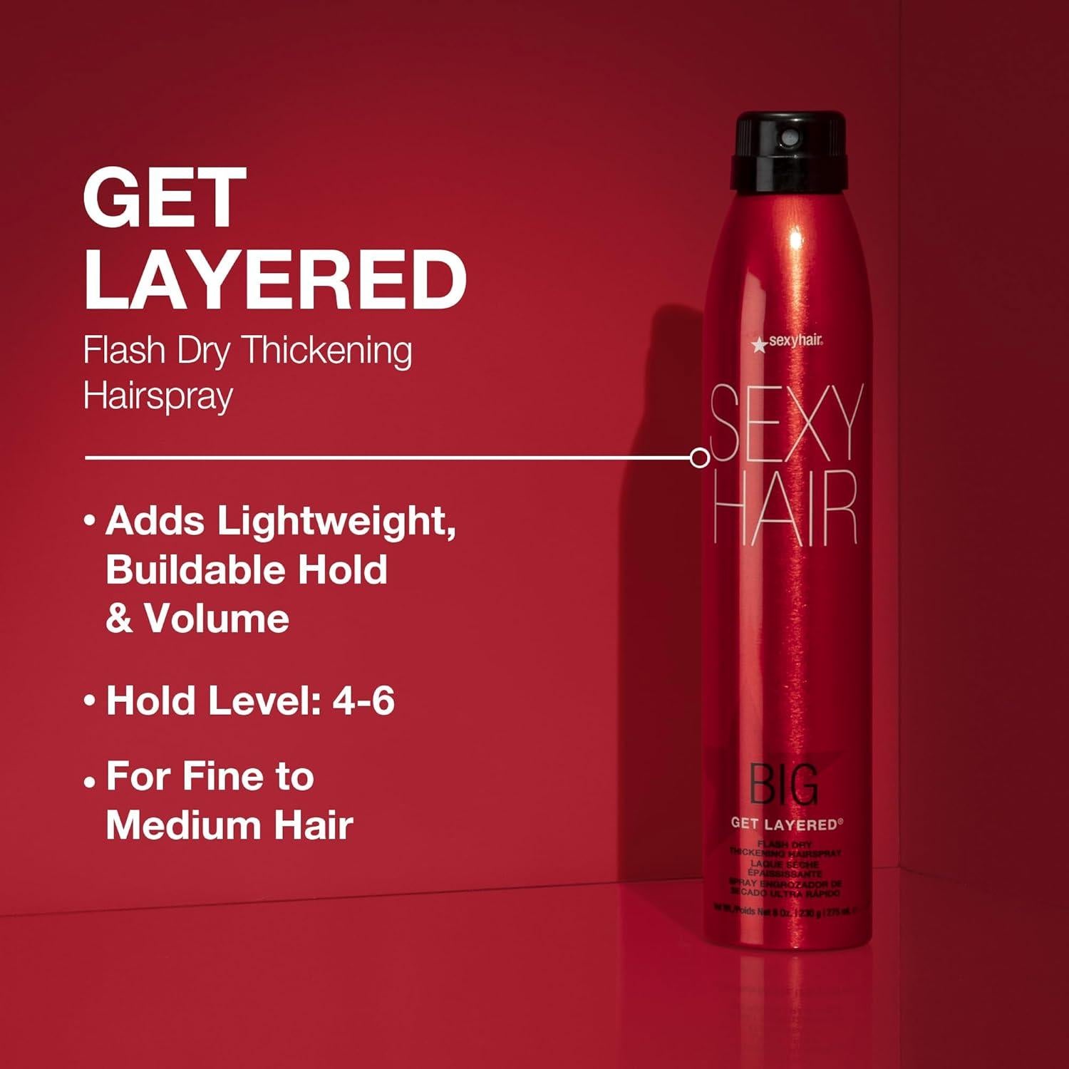 Laca para Cabello SexyHair Big Get Layered 227 g - Volumen y Brillo