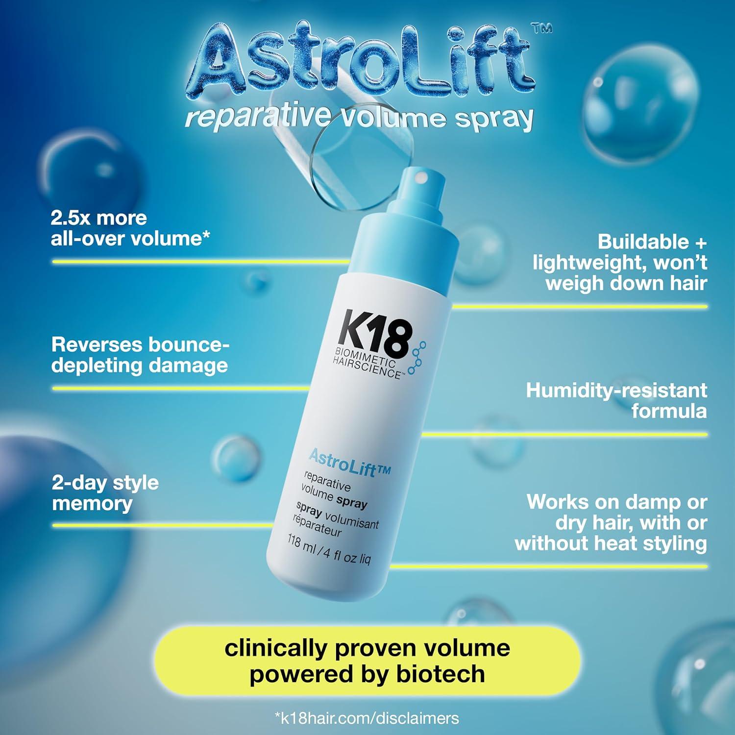 K18 AstroLift Spray Voluminizador 118 ml - Fijación Flexible