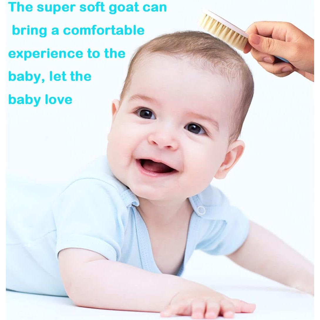 Cepillo para Bebés Duruan con Cerdas de Cabra Suaves - Ideal para Costra Láctea