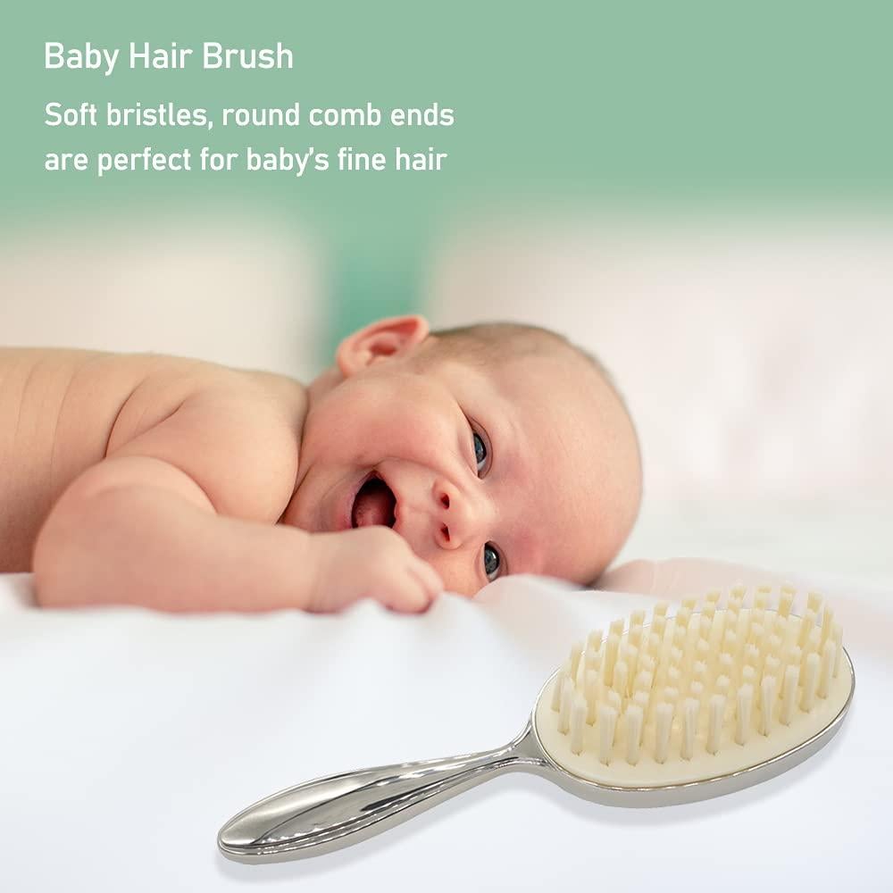 Cepillo para Bebés RUMIUSE Chapado en Plata con Cerdas Suaves