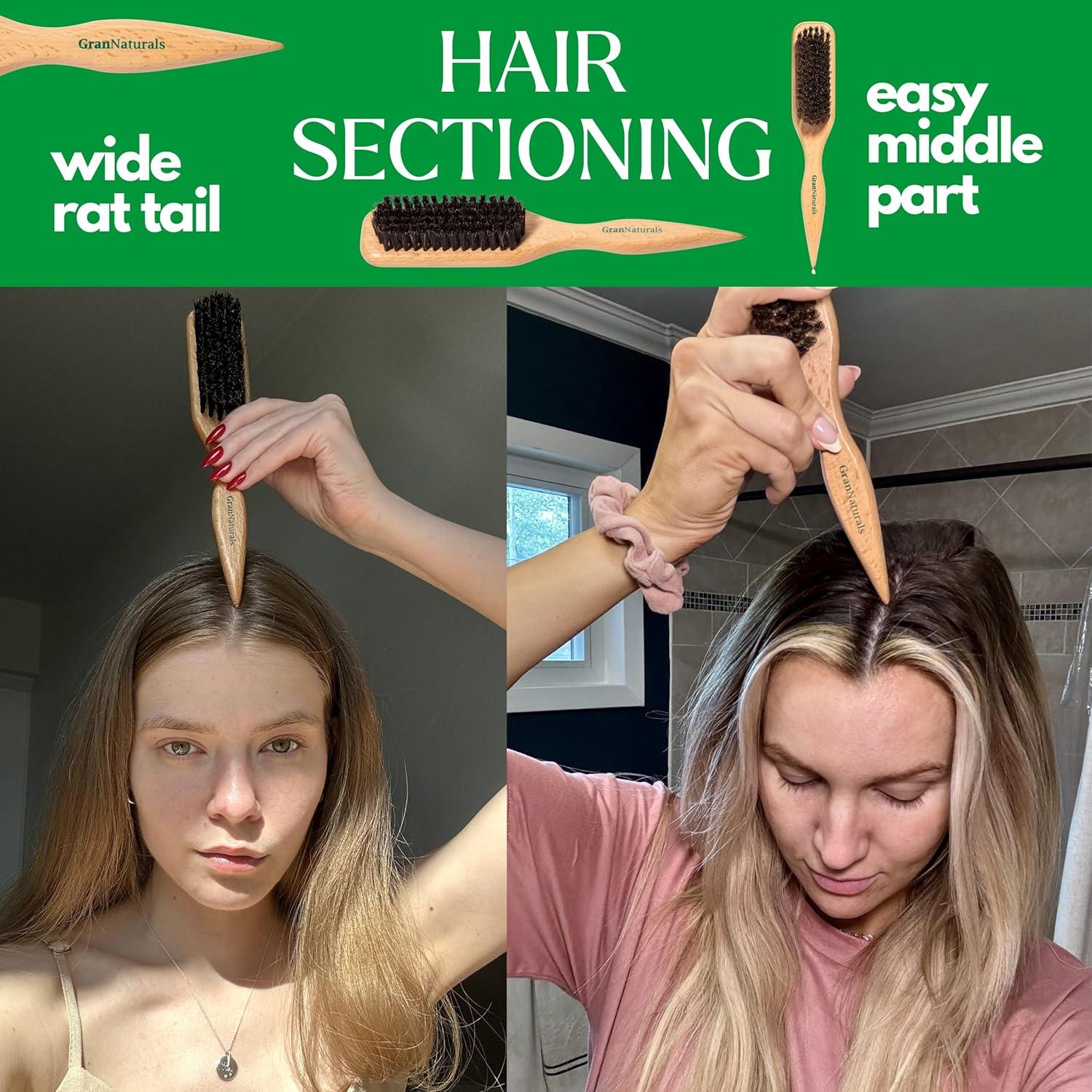 Cepillo de Cerda de Jabalí GranNaturals para Peinado y Alisado