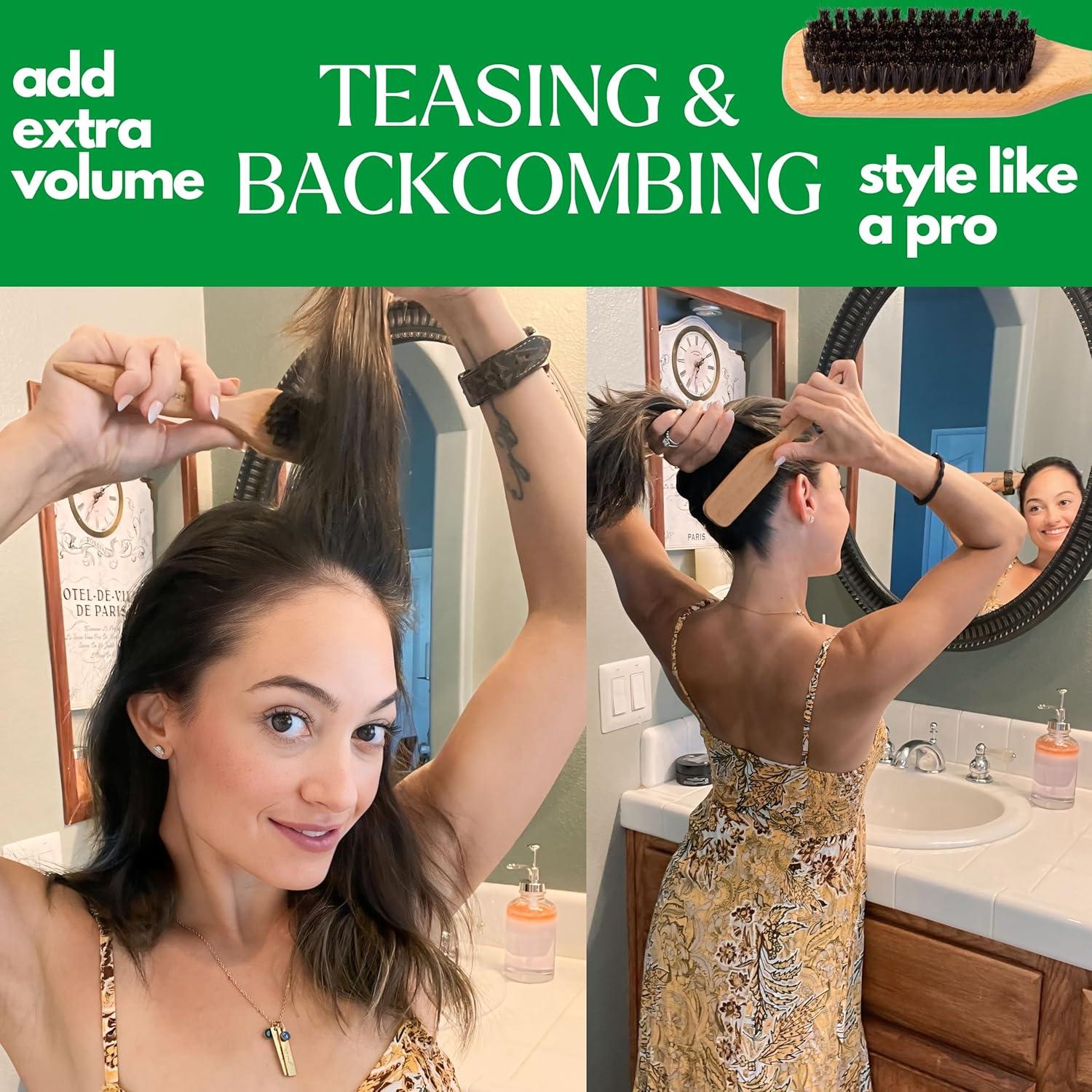 Cepillo de Cerda de Jabalí GranNaturals para Peinado y Alisado