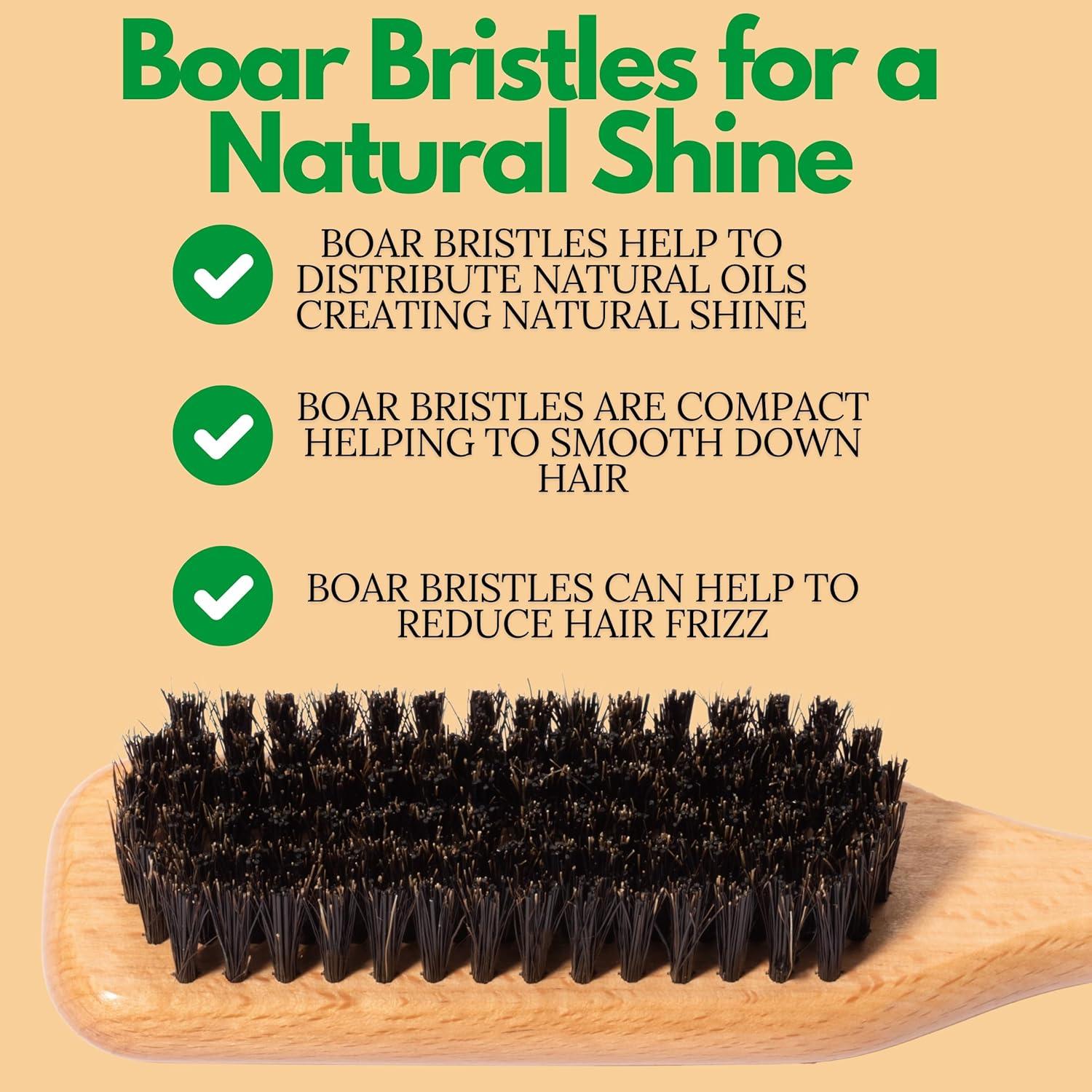 Cepillo de Cerda de Jabalí GranNaturals para Peinado y Alisado