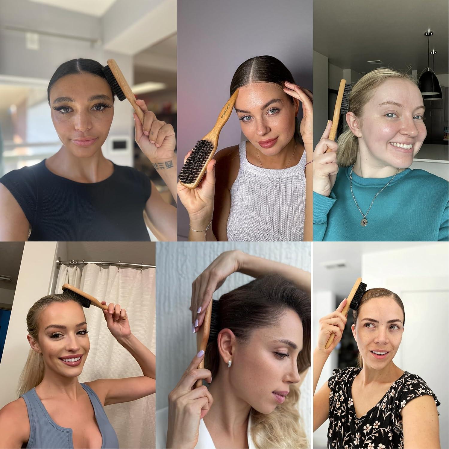 Cepillo de Cerda de Jabalí GranNaturals para Peinado y Alisado