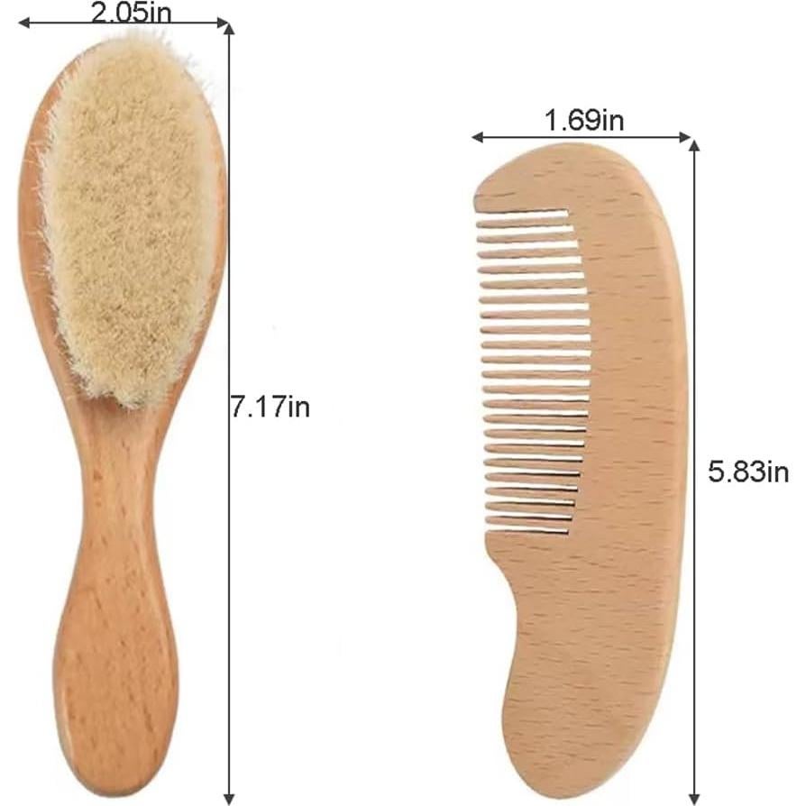 Set de Cepillo y Peine PandaEar para Bebés - 3 Piezas