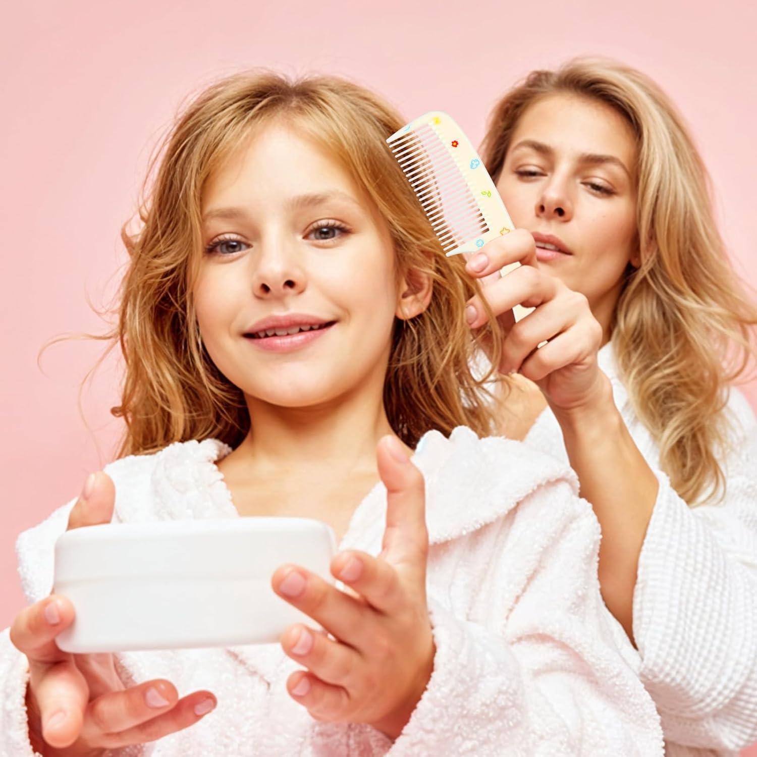 Set de Peines para Bebé Giantree 4 Piezas Rosa y Amarillo