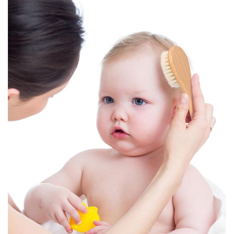 Cepillo para Bebés Szabeisa de Madera Natural con Cerdas de Cabra