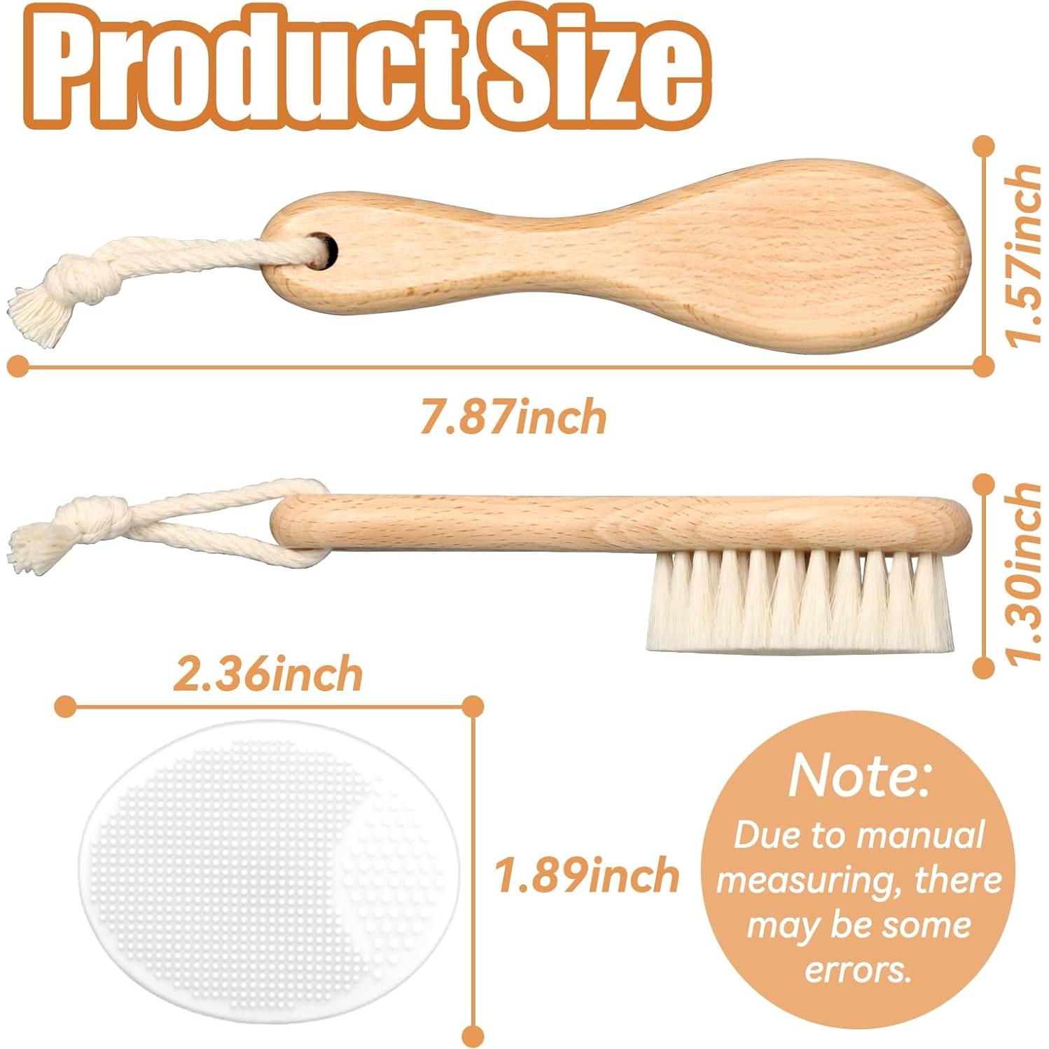 Conjunto de Cepillos para Bebés WXA - Madera y Silicona 2 en 1