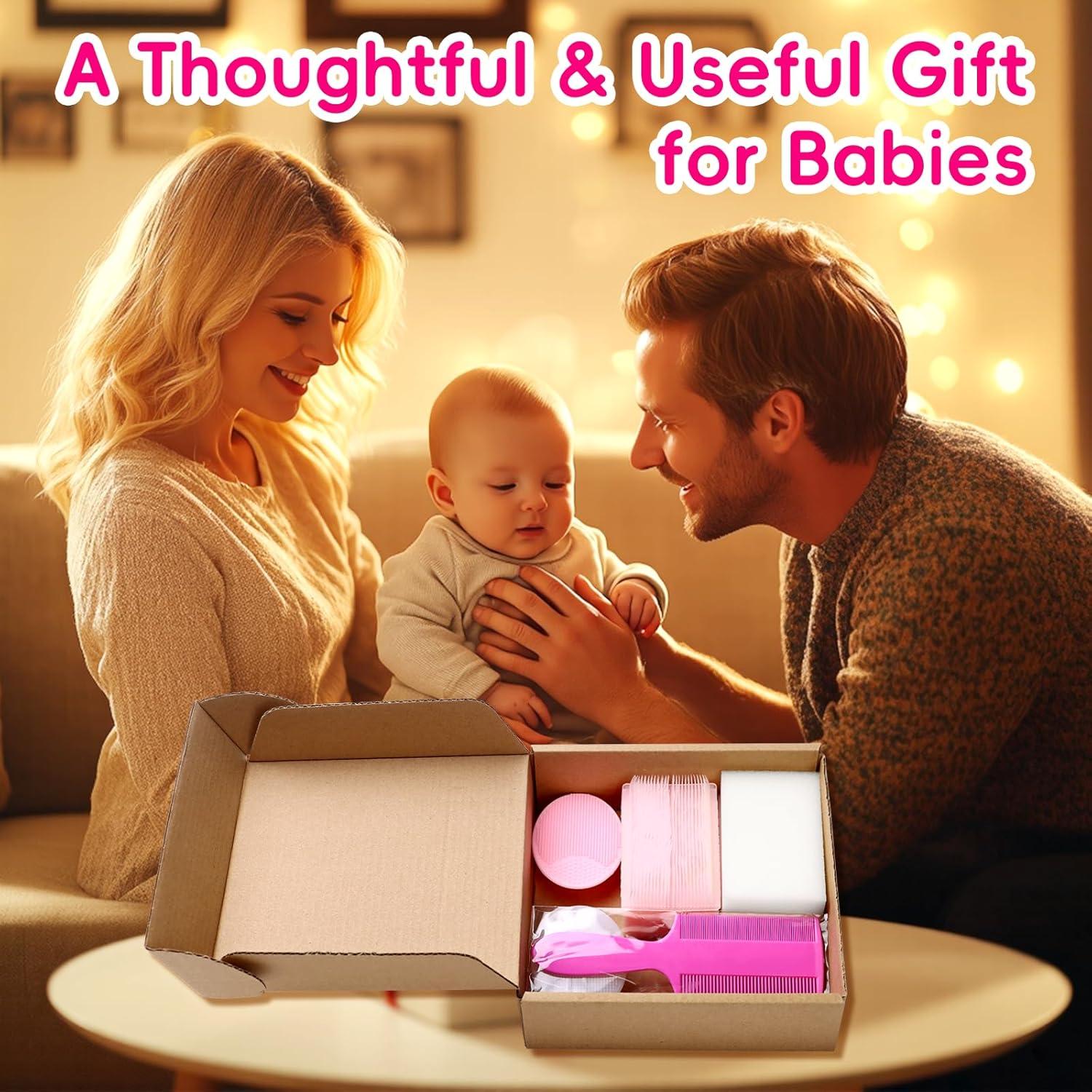 Set de Cepillos para Costra Láctea Bebés YESYBC Rosa