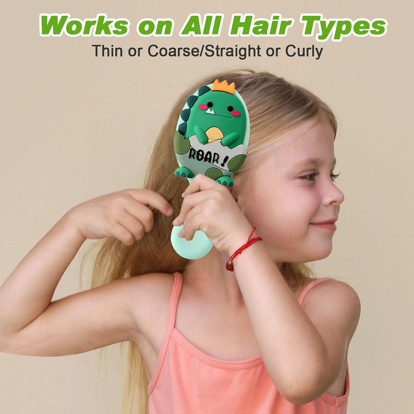 Cepillo de Cabello Mini para Niños SSCY Verde 14.6x6.1cm