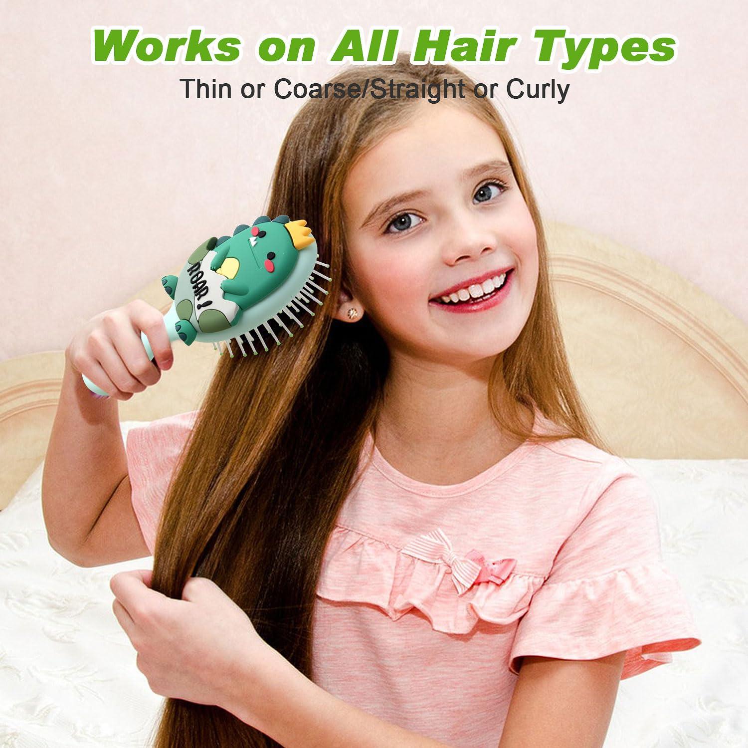 Cepillo de Cabello Mini para Niños SSCY Verde 14.6x6.1cm