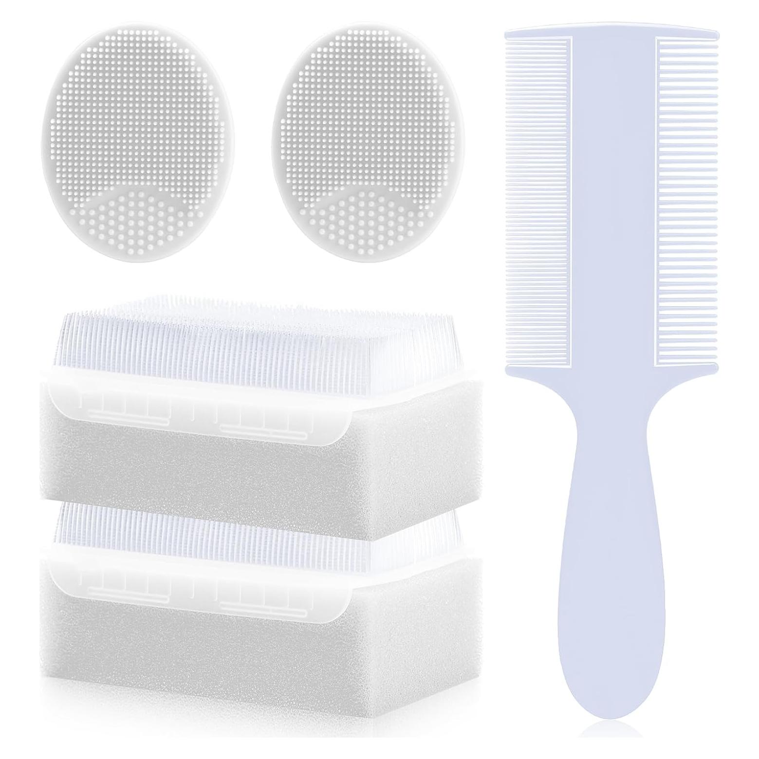 Set de Cepillo y Peine para Bebés PAKENYESHA 5 Piezas Blanco