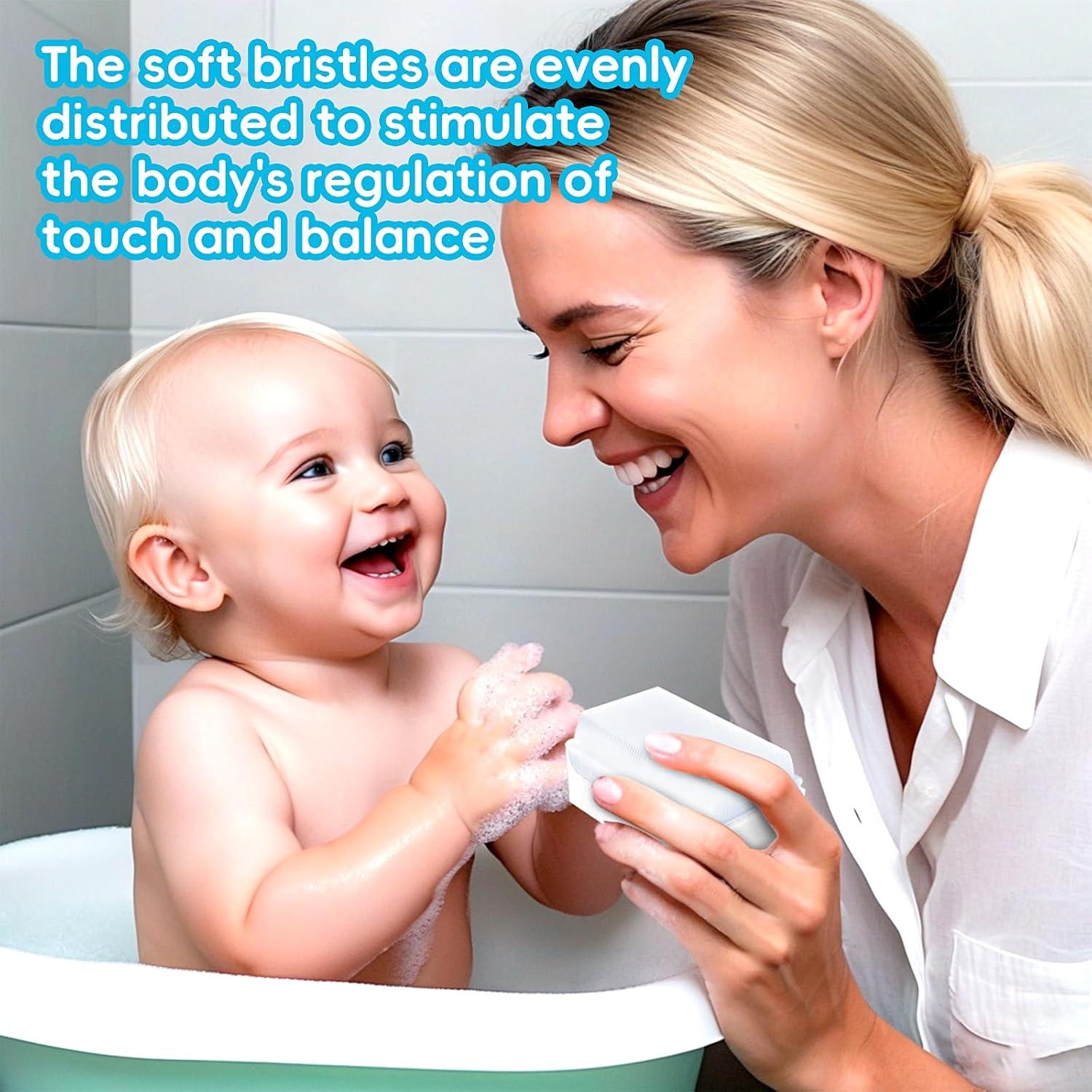 Set de Cepillo y Peine para Bebés PAKENYESHA 5 Piezas Blanco