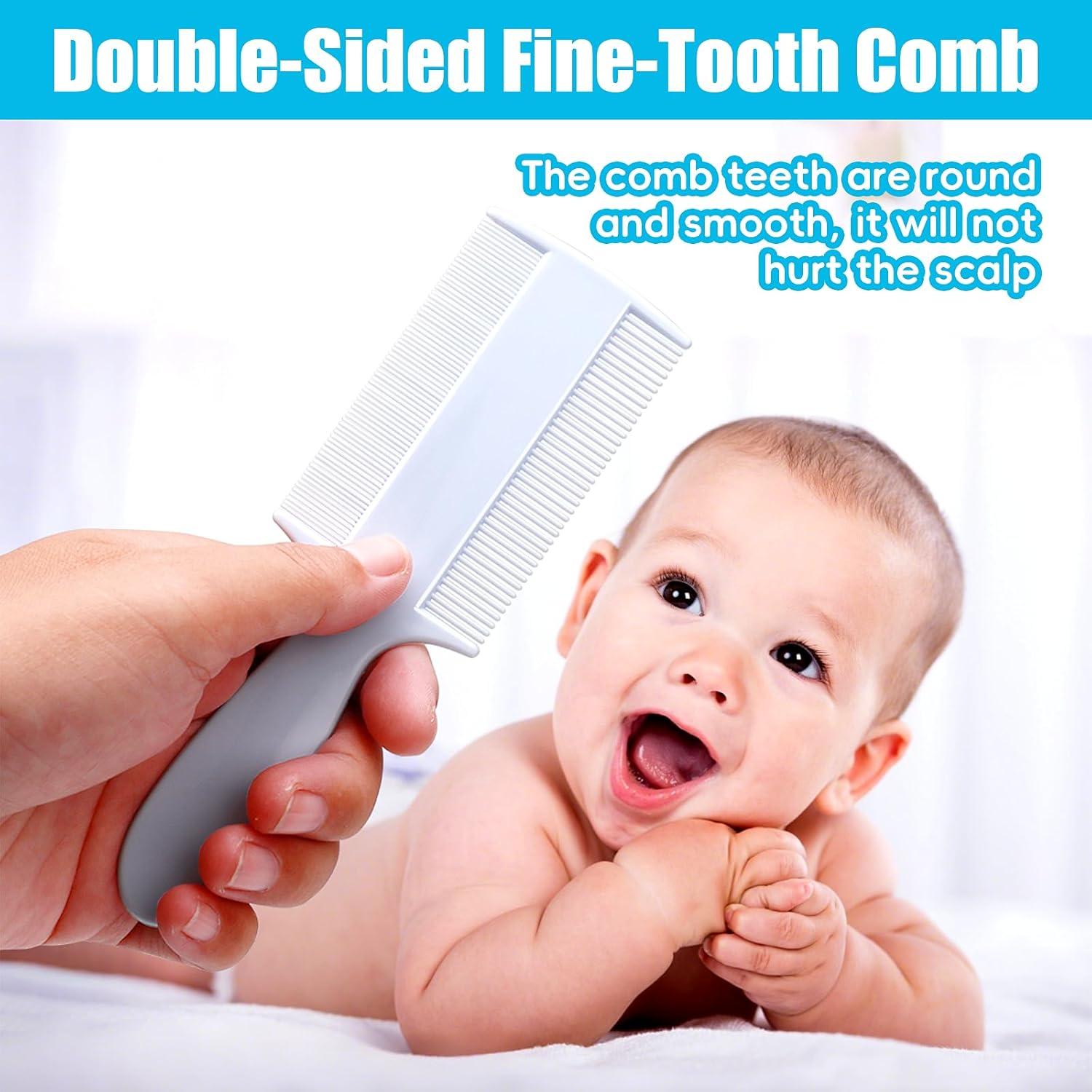 Set de Cepillo y Peine para Bebés PAKENYESHA 5 Piezas Blanco