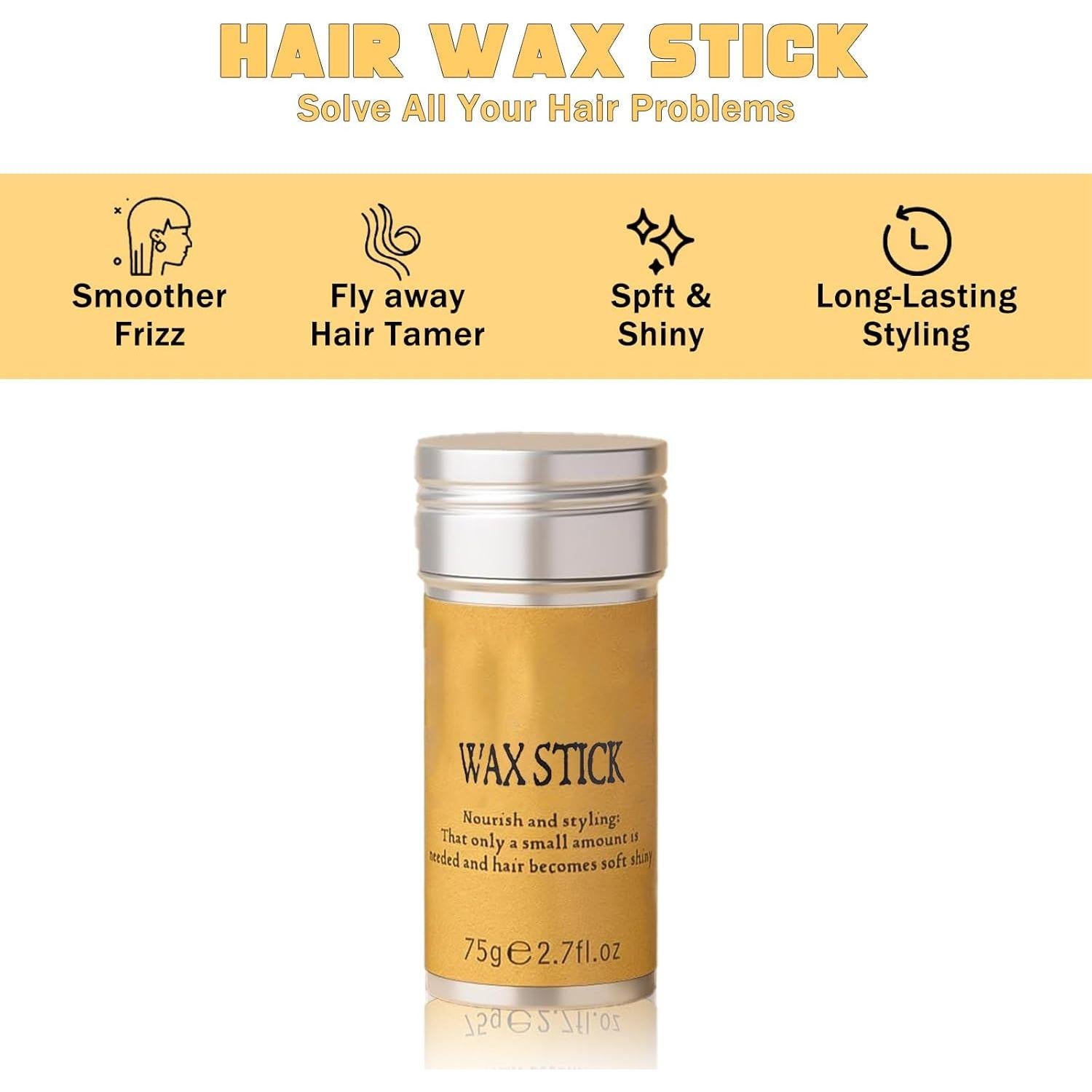 Juego de Cepillo y Cera para Cabello Lacio SPRINGSKY 22.6x9.1cm