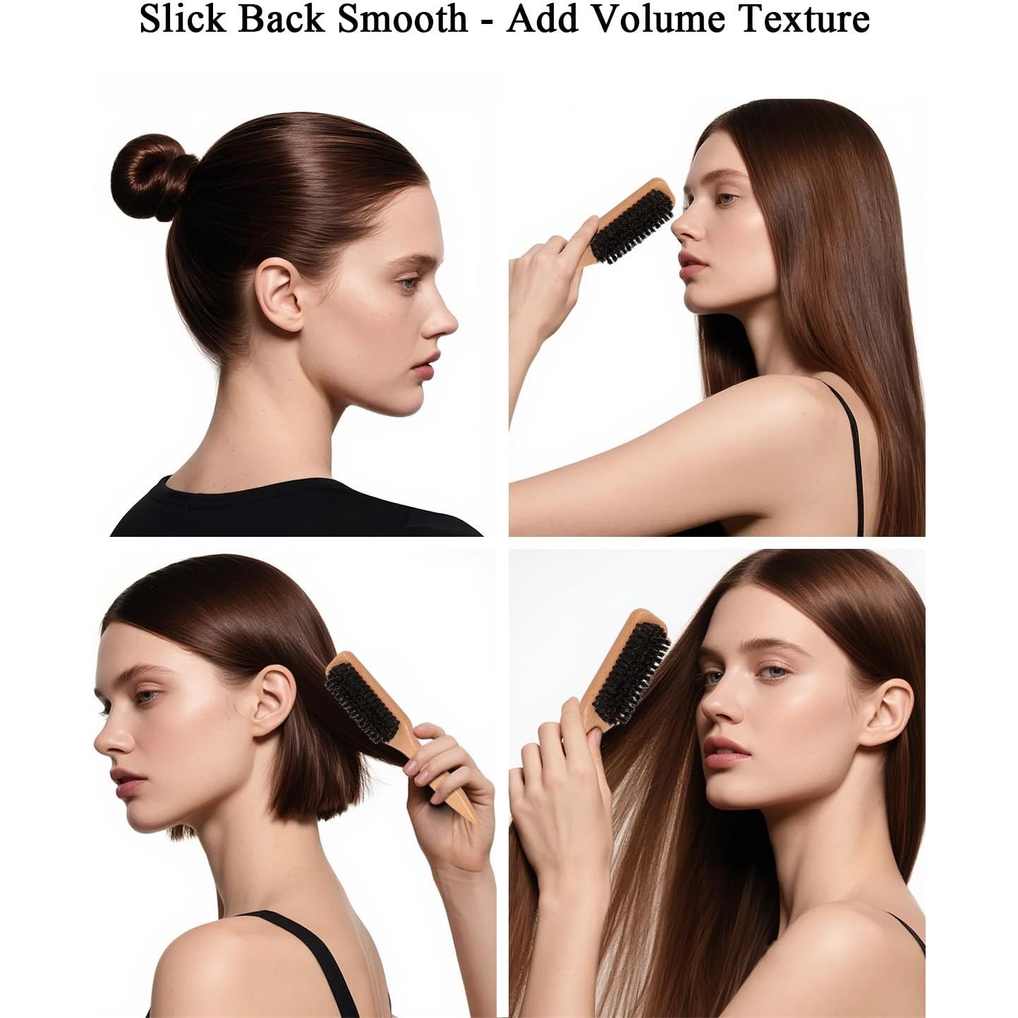 Juego de Cepillo y Cera para Cabello Slick Back AnWoor
