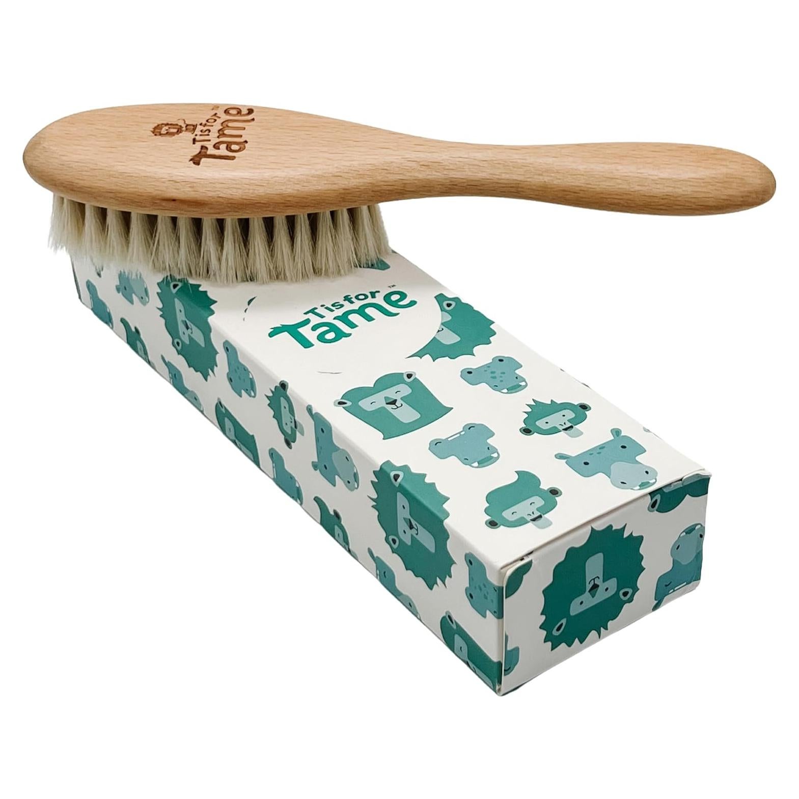 Cepillo de Pelo para Bebés T es para Domar - Madera de Haya