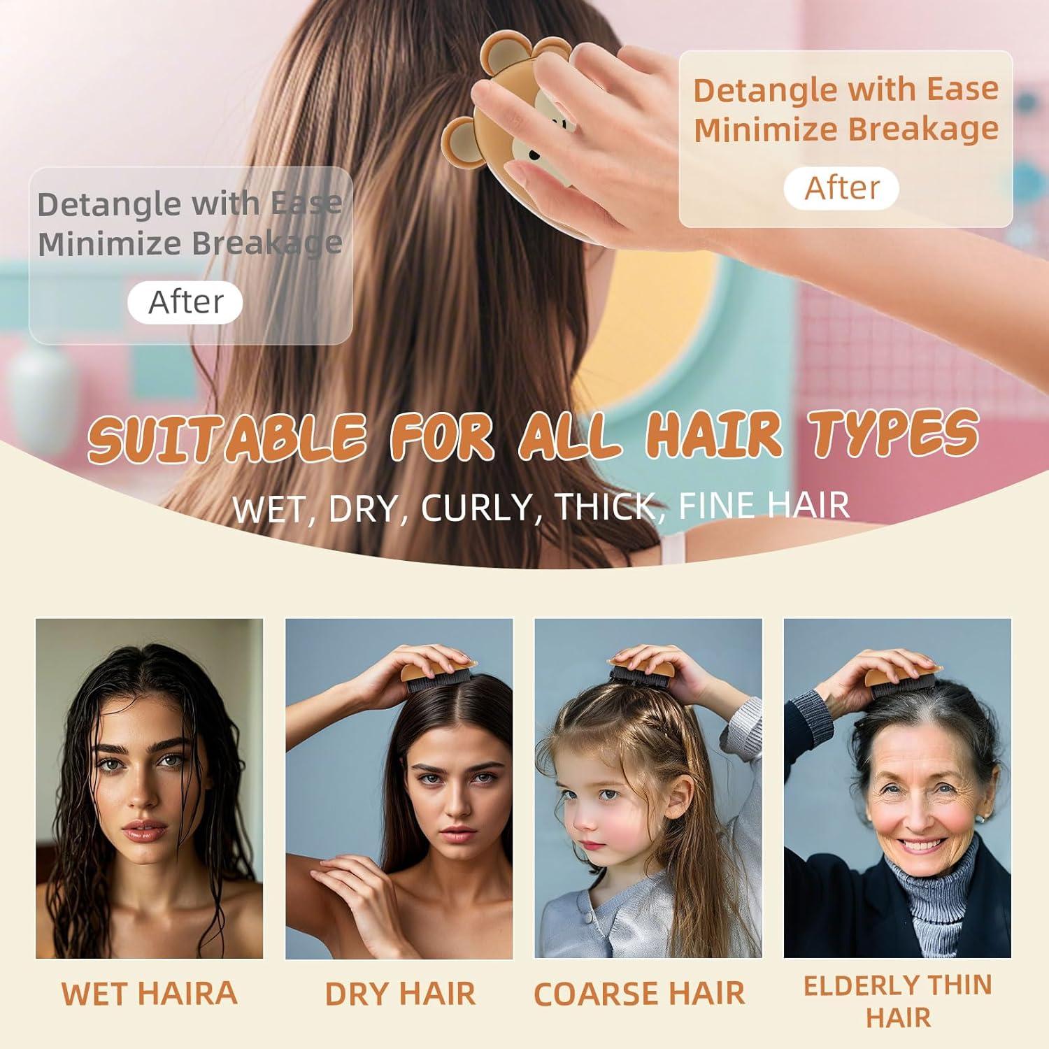 Cepillo para Cabello Antiestático Gato&Mono 10.9x8.2cm