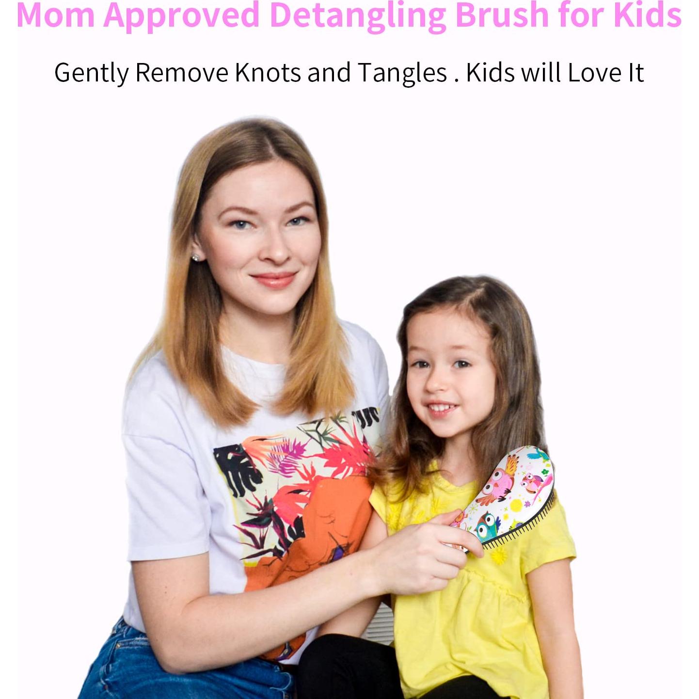 Set de 3 Cepillos Desenredantes 79STYLE para Niños - Sin Dolor, 18 cm