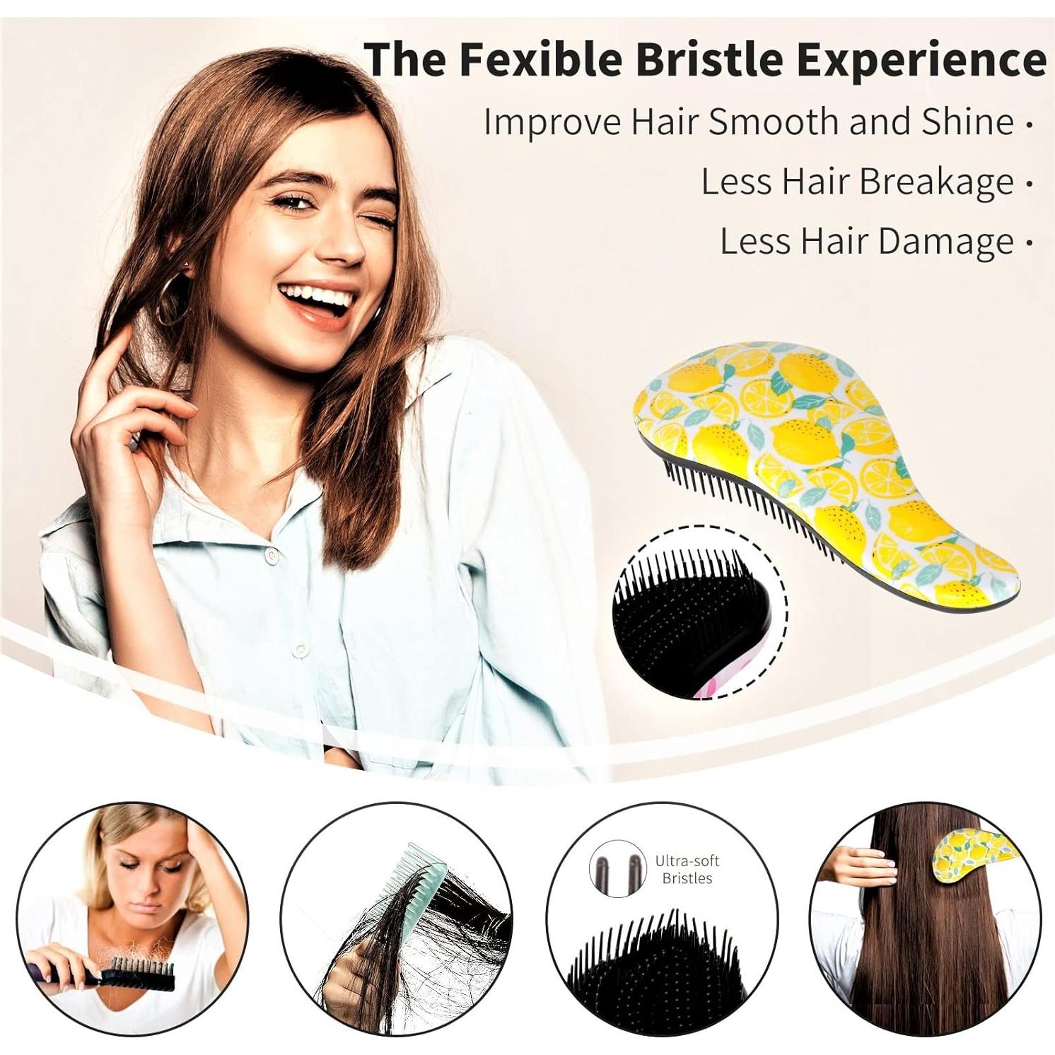 Set de 3 Cepillos Desenredantes 79STYLE para Niños - Sin Dolor, 18 cm