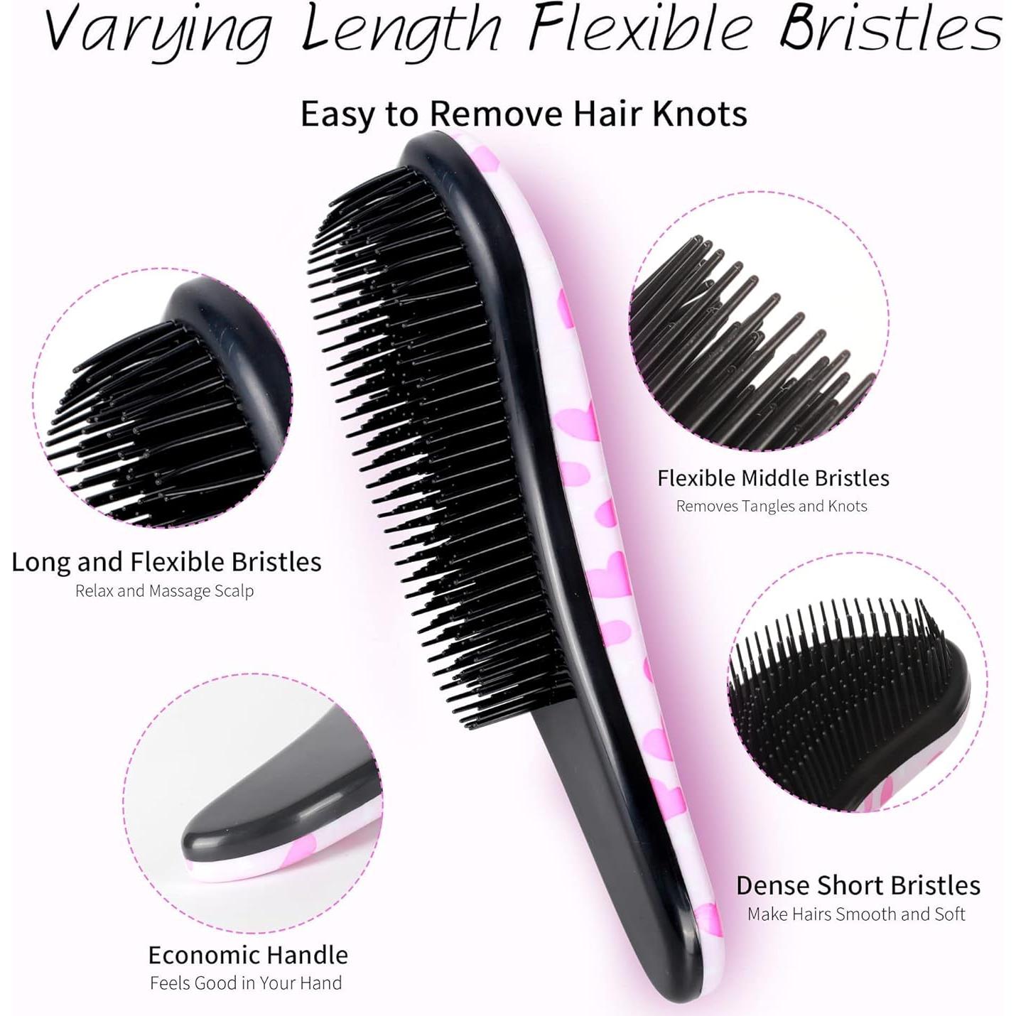 Set de 3 Cepillos Desenredantes 79STYLE para Niños - Sin Dolor, 18 cm