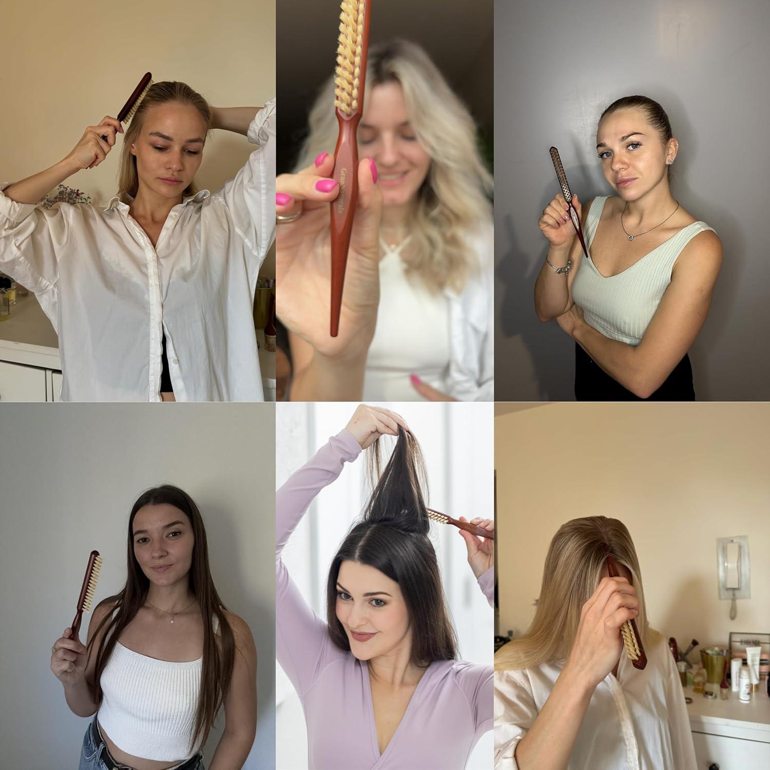 Cepillo de Tejer GranNaturals de Cerda de Jabalí - Mango de Madera